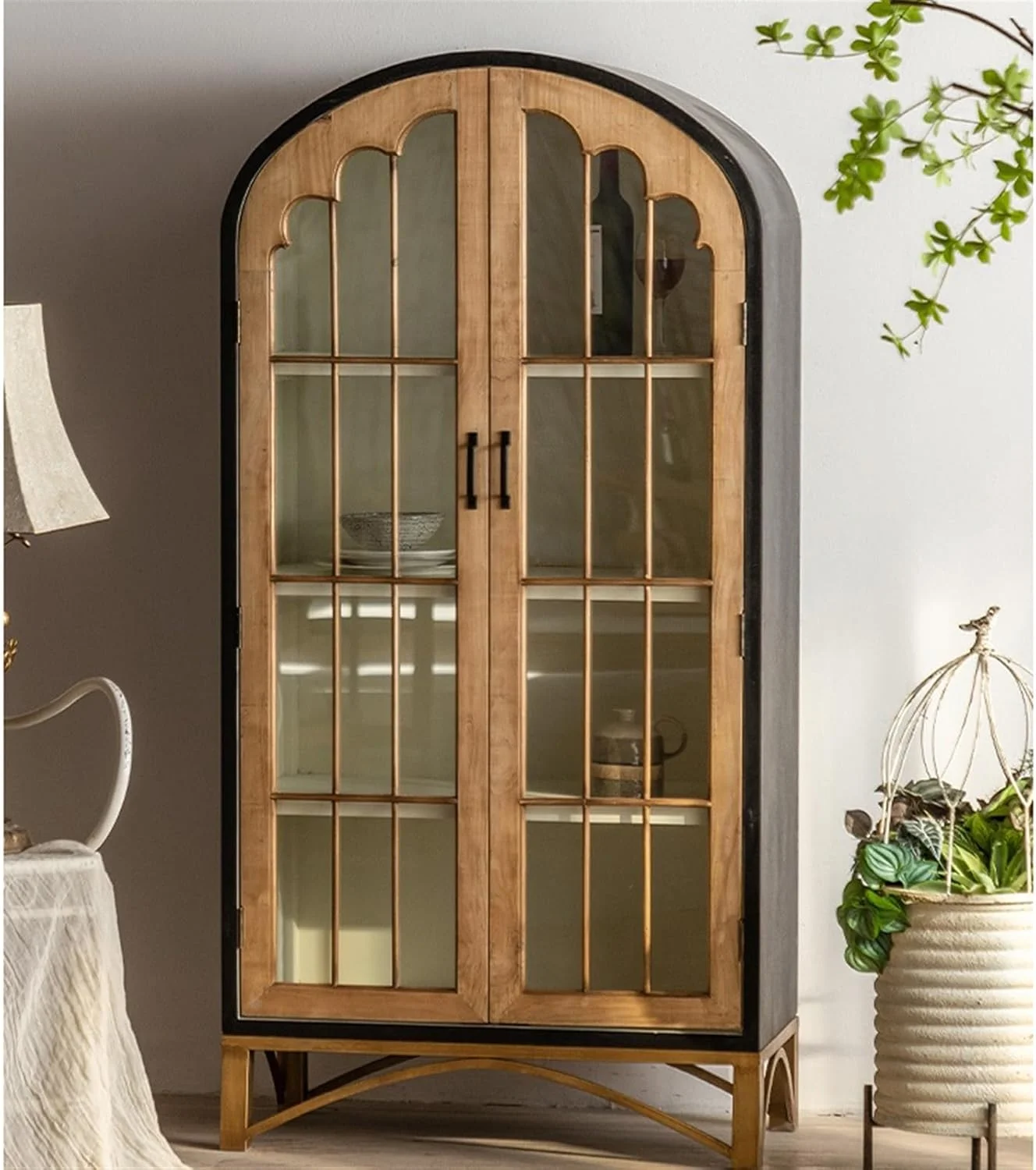 قفسه کتاب GLigeT، قفسه کتاب چوبی جامد ایستاده، قفسه کتاب به سبک وابی-سابی، ویترین شیشه ای با درب، کابینت دیواری برای نگهداری کتاب، xiangxiang2023 قفسه کتاب GLigeT، قفسه کتاب چوبی جامد ایستاده، قفسه کتاب به سبک وابی-سابی، ویترین شیشه ای با درب، کابینت دیواری برای نگهداری کتاب، xiangxiang2023