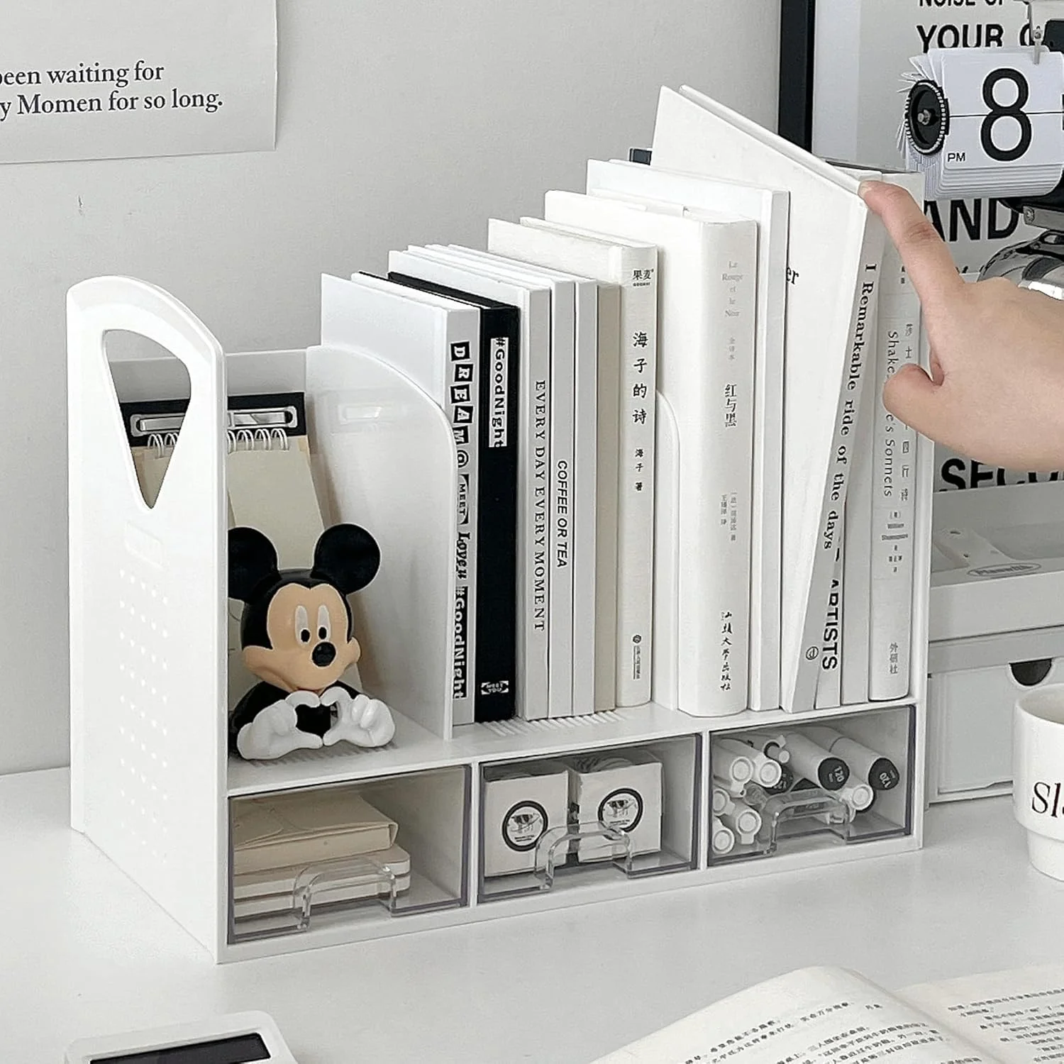 قفسه کتاب رومیزی کوچک پلاستیکی، قفسه کتاب روی میز، سازمان دهنده کتاب برای لوازم شخصی اداری، قفسه فایل مجله، قفسه ایستاده کتابخانه با کشو و دستگیره قفسه کتاب رومیزی کوچک پلاستیکی، قفسه کتاب روی میز، سازمان دهنده کتاب برای لوازم شخصی اداری، قفسه فایل مجله، قفسه ایستاده کتابخانه با کشو و دستگیره