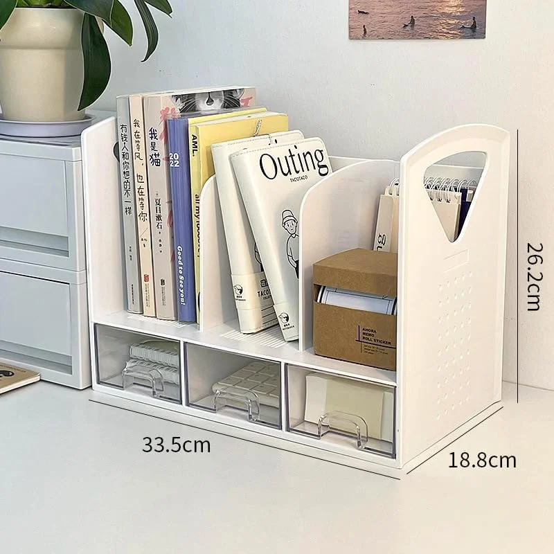 قفسه کتاب رومیزی کوچک پلاستیکی، قفسه کتاب روی میز، سازمان دهنده کتاب برای لوازم شخصی اداری، قفسه فایل مجله، قفسه ایستاده کتابخانه با کشو و دستگیره قفسه کتاب رومیزی کوچک پلاستیکی، قفسه کتاب روی میز، سازمان دهنده کتاب برای لوازم شخصی اداری، قفسه فایل مجله، قفسه ایستاده کتابخانه با کشو و دستگیره