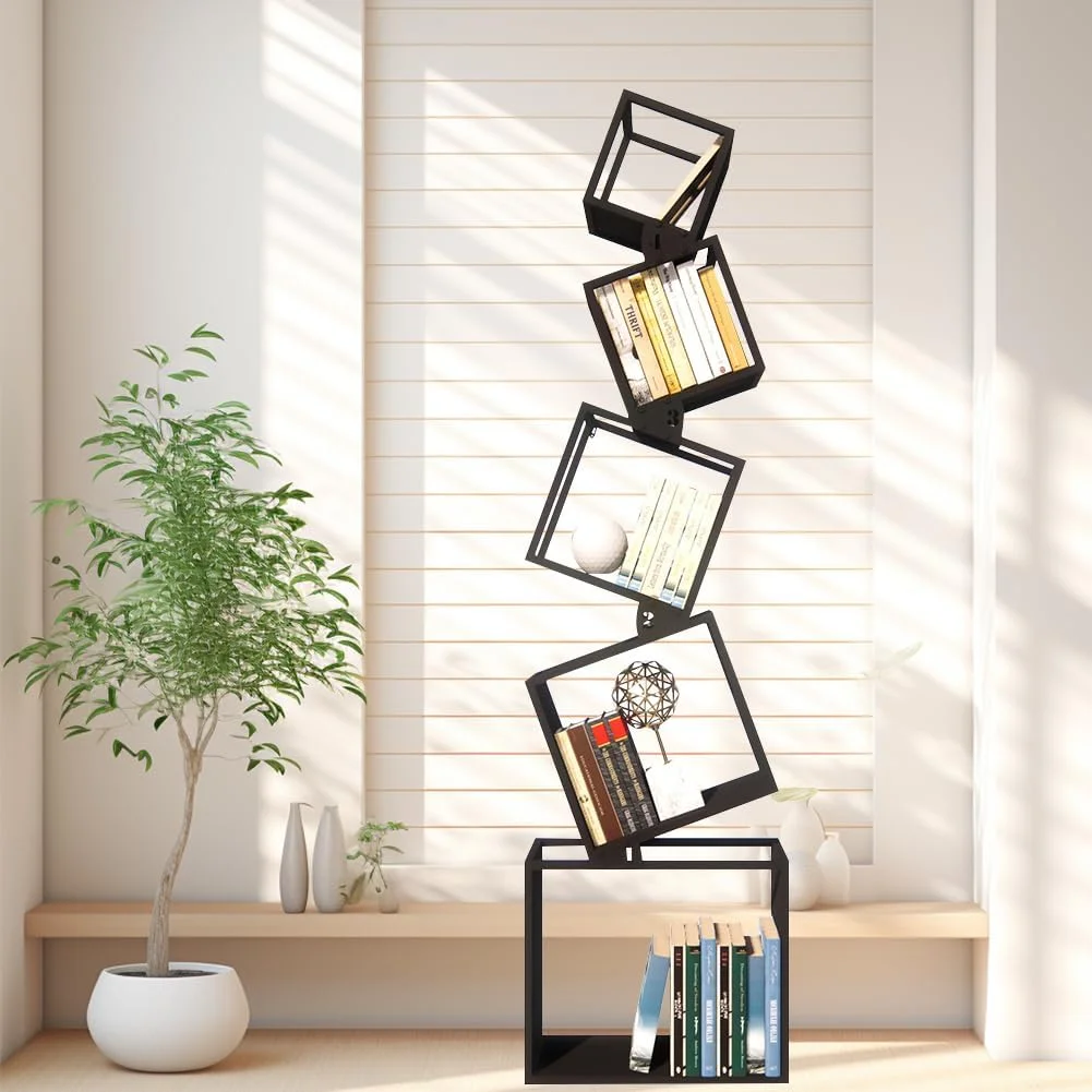 کتابخانه جنریک QXRSOP، کتابخانه 5 طبقه، 185 سانتی متری، دکوراسیون ایستاده فلزی مدرن، قفسه کتاب بلند مشکی، مبلمان ذخیره سازی، واحدهای قفسه چند منظوره برای سی دی / کتاب / دکوراسیون منزل، FRE985 کتابخانه جنریک QXRSOP، کتابخانه 5 طبقه، 185 سانتی متری، دکوراسیون ایستاده فلزی مدرن، قفسه کتاب بلند مشکی، مبلمان ذخیره سازی، واحدهای قفسه چند منظوره برای سی دی / کتاب / دکوراسیون منزل، FRE985