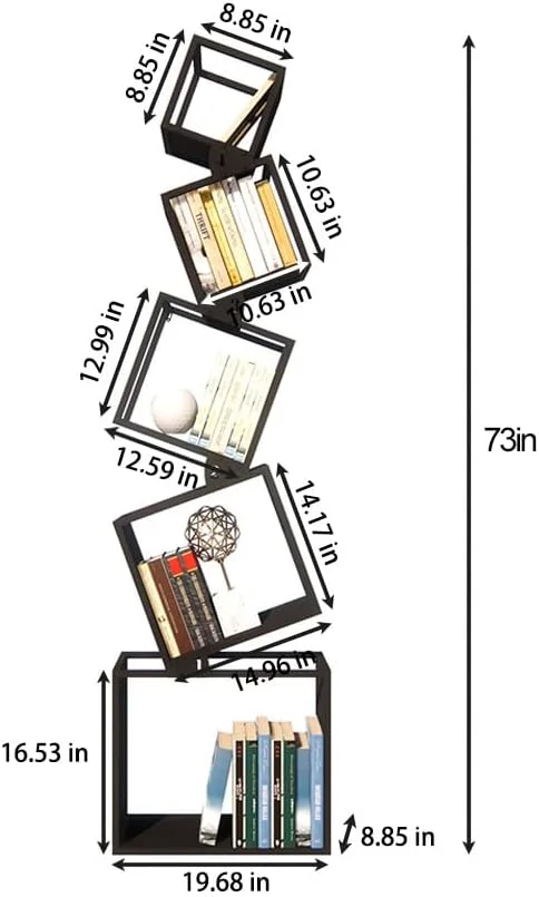 کتابخانه جنریک QXRSOP، کتابخانه 5 طبقه، 185 سانتی متری، دکوراسیون ایستاده فلزی مدرن، قفسه کتاب بلند مشکی، مبلمان ذخیره سازی، واحدهای قفسه چند منظوره برای سی دی / کتاب / دکوراسیون منزل، FRE985 کتابخانه جنریک QXRSOP، کتابخانه 5 طبقه، 185 سانتی متری، دکوراسیون ایستاده فلزی مدرن، قفسه کتاب بلند مشکی، مبلمان ذخیره سازی، واحدهای قفسه چند منظوره برای سی دی / کتاب / دکوراسیون منزل، FRE985