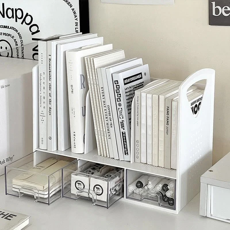 قفسه کتاب رومیزی کوچک پلاستیکی، قفسه کتاب روی میز، سازمان دهنده کتاب برای لوازم شخصی اداری، قفسه فایل مجله، قفسه ایستاده کتابخانه با کشو و دستگیره قفسه کتاب رومیزی کوچک پلاستیکی، قفسه کتاب روی میز، سازمان دهنده کتاب برای لوازم شخصی اداری، قفسه فایل مجله، قفسه ایستاده کتابخانه با کشو و دستگیره