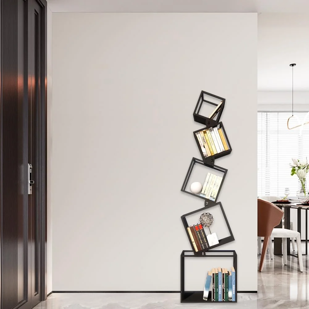 کتابخانه جنریک QXRSOP، کتابخانه 5 طبقه، 185 سانتی متری، دکوراسیون ایستاده فلزی مدرن، قفسه کتاب بلند مشکی، مبلمان ذخیره سازی، واحدهای قفسه چند منظوره برای سی دی / کتاب / دکوراسیون منزل، FRE985 کتابخانه جنریک QXRSOP، کتابخانه 5 طبقه، 185 سانتی متری، دکوراسیون ایستاده فلزی مدرن، قفسه کتاب بلند مشکی، مبلمان ذخیره سازی، واحدهای قفسه چند منظوره برای سی دی / کتاب / دکوراسیون منزل، FRE985