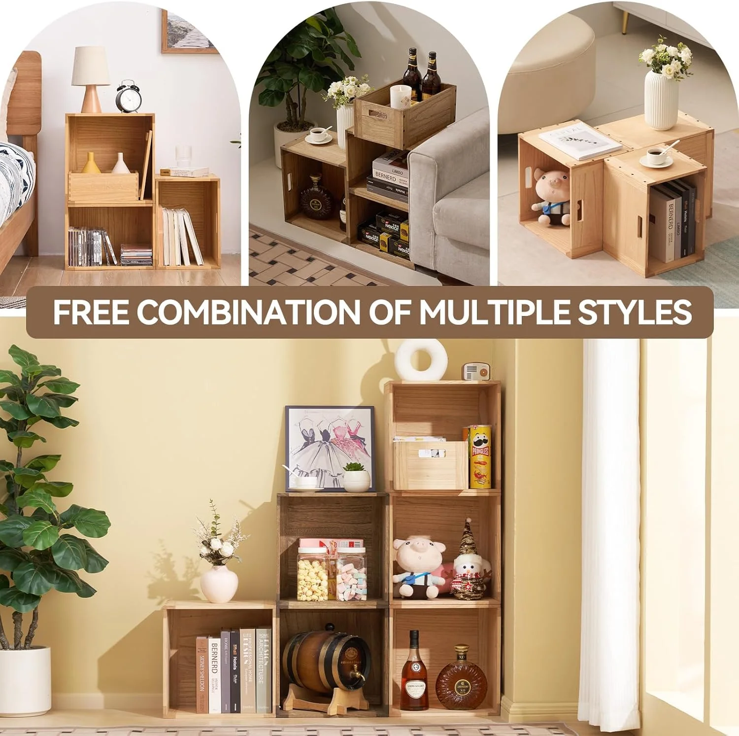 کیریگن مکعب/سبد/ظروف ذخیره سازی چوبی قابل انباشت برای کتاب، لباس و اسباب بازی - سیستم ذخیره سازی مکعبی باز مدولار - قفسه های کتابخانه اداری C15-NA کیریگن مکعب/سبد/ظروف ذخیره سازی چوبی قابل انباشت برای کتاب، لباس و اسباب بازی - سیستم ذخیره سازی مکعبی باز مدولار - قفسه های کتابخانه اداری C15-NA