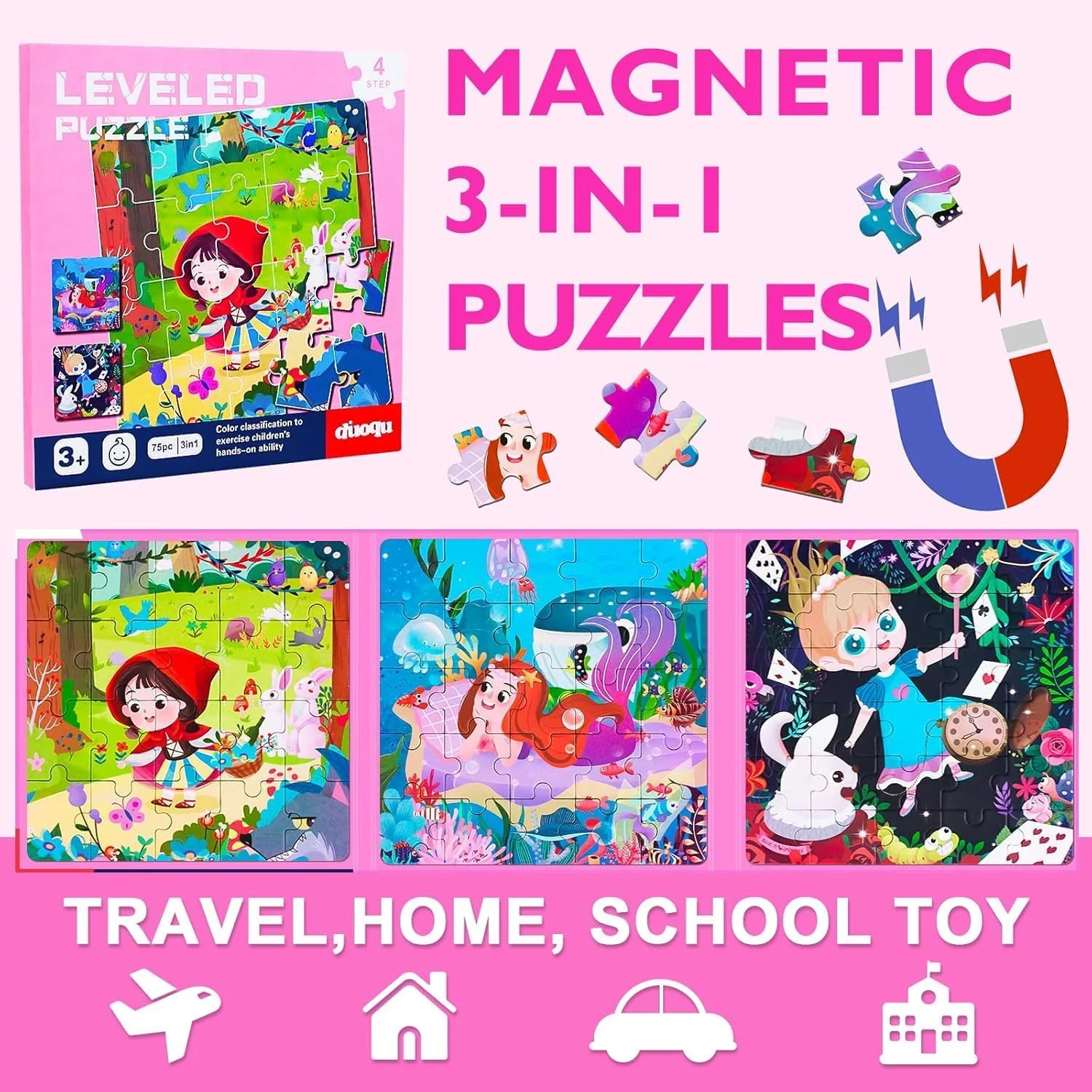 پازل های مغناطیسی برای کودکان 3-6 سال، 3 در 1 بازی پازل مسافرتی برای کودکان 3-5 سال، اسباب بازی فعالیت پازل اره منبت کاری اره مویی مغناطیسی برای پسران و دختران، هدیه اسباب بازی مغناطیسی یادگیری پیش دبستانی برای سفر جاده ای (پری دریایی) پازل های مغناطیسی برای کودکان 3-6 سال، 3 در 1 بازی پازل مسافرتی برای کودکان 3-5 سال، اسباب بازی فعالیت پازل اره منبت کاری اره مویی مغناطیسی برای پسران و دختران، هدیه اسباب بازی مغناطیسی یادگیری پیش دبستانی برای سفر جاده ای (پری دریایی)