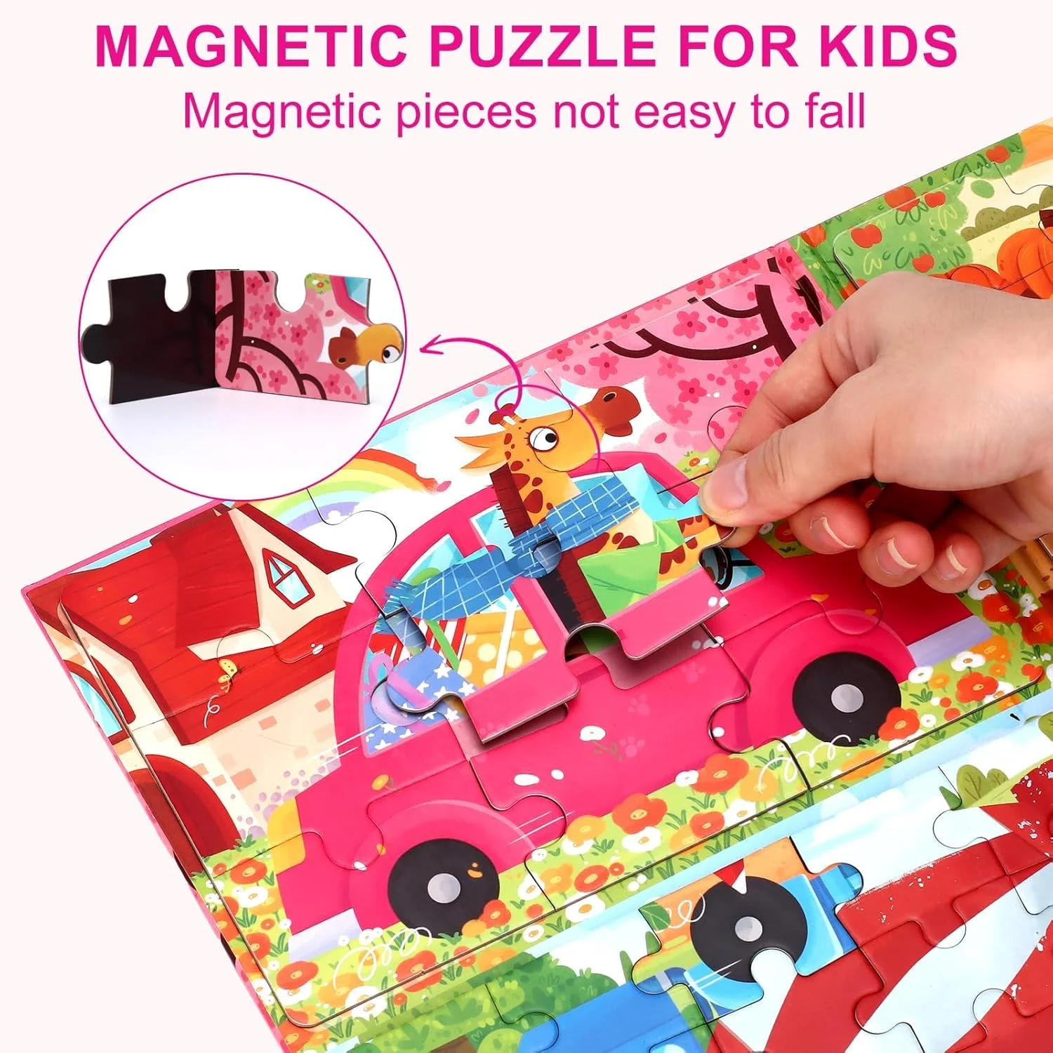 پازل های مغناطیسی 69 تکه ای برای کودکان نوپا، بازی های مسافرتی برای کودکان، پازل های آموزشی اره منبت کاری اره مویی برای پسران و دختران، فعالیت های مسافرتی قابل حمل برای کودکان نوپا پازل های مغناطیسی 69 تکه ای برای کودکان نوپا، بازی های مسافرتی برای کودکان، پازل های آموزشی اره منبت کاری اره مویی برای پسران و دختران، فعالیت های مسافرتی قابل حمل برای کودکان نوپا