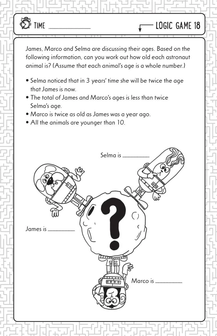 بازی های منطقی برای بچه های باهوش: بیش از 100 پازل برای تمرین ذهن شما بازی های منطقی برای بچه های باهوش: بیش از 100 پازل برای تمرین ذهن شما