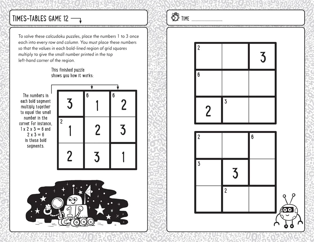 بازی های جدول ضرب برای بچه های باهوش: بیش از 100 پازل برای تمرین ذهن شما بازی های جدول ضرب برای بچه های باهوش: بیش از 100 پازل برای تمرین ذهن شما