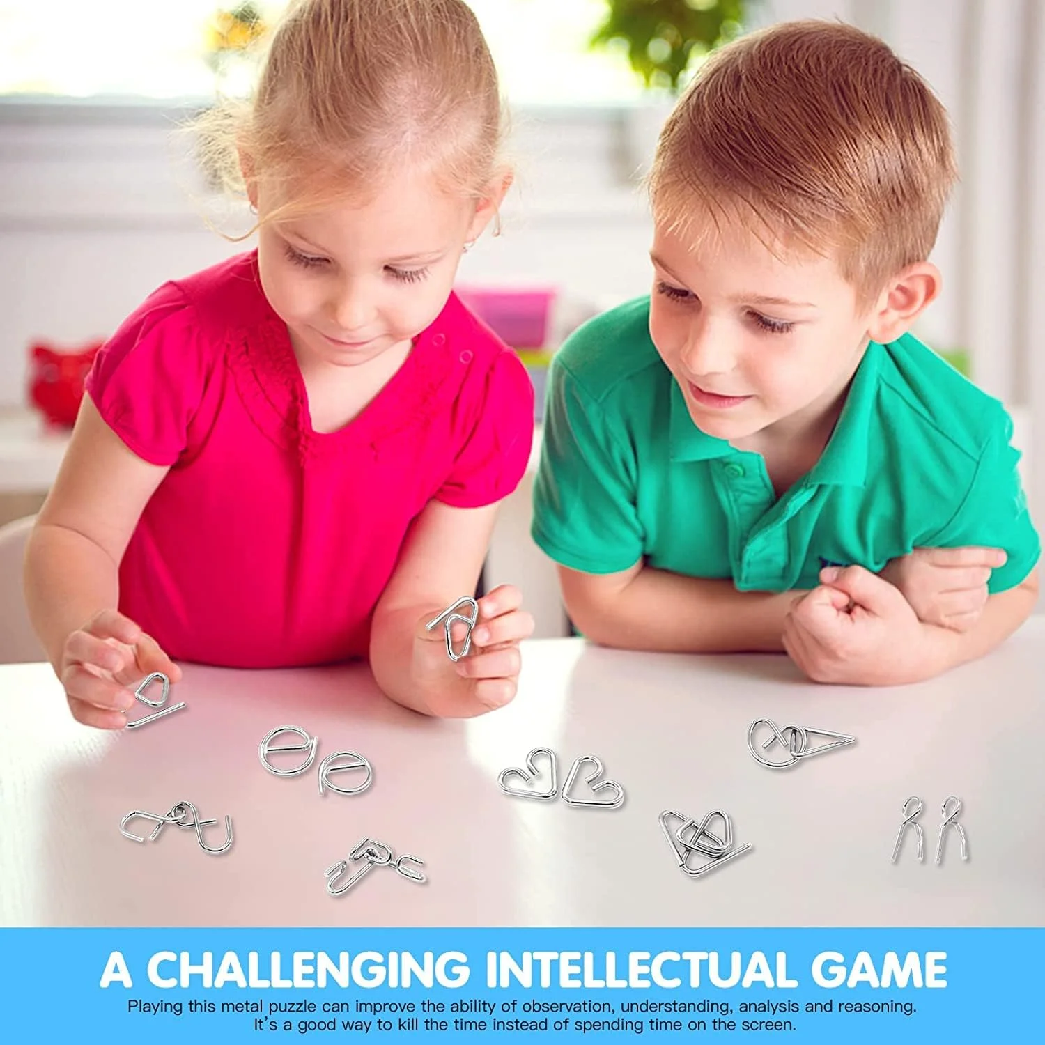 اسباب بازی های فکری Mumoo Bear، بازی فکری تست هوش، پازل های سیمی فلزی، اسباب بازی شعبده بازی، پازل فلزی (16 عددی) اسباب بازی های فکری Mumoo Bear، بازی فکری تست هوش، پازل های سیمی فلزی، اسباب بازی شعبده بازی، پازل فلزی (16 عددی)