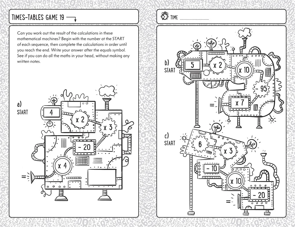بازی های جدول ضرب برای بچه های باهوش: بیش از 100 پازل برای تمرین ذهن شما بازی های جدول ضرب برای بچه های باهوش: بیش از 100 پازل برای تمرین ذهن شما