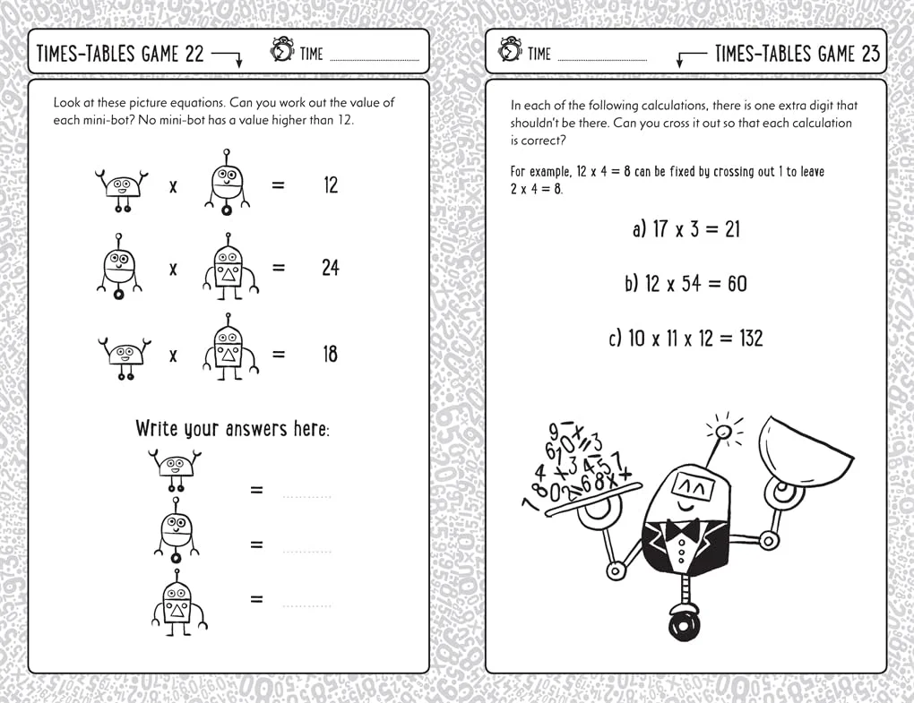 بازی های جدول ضرب برای بچه های باهوش: بیش از 100 پازل برای تمرین ذهن شما بازی های جدول ضرب برای بچه های باهوش: بیش از 100 پازل برای تمرین ذهن شما
