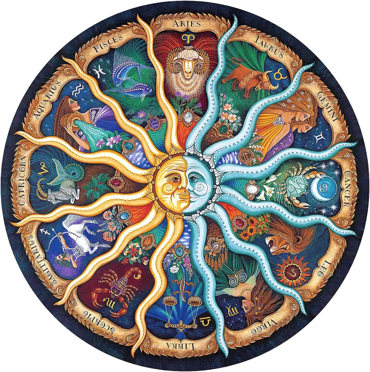 پازل های XWFXZRO برای بزرگسالان 1000 تکه، پازل اره منبت کاری اره مویی 1000 تکه برای بزرگسالان، اسباب بازی های بازی پازل کودکان، هدیه فال زودیاک 68 در 68 سانتی متر پازل های XWFXZRO برای بزرگسالان 1000 تکه، پازل اره منبت کاری اره مویی 1000 تکه برای بزرگسالان، اسباب بازی های بازی پازل کودکان، هدیه فال زودیاک 68 در 68 سانتی متر