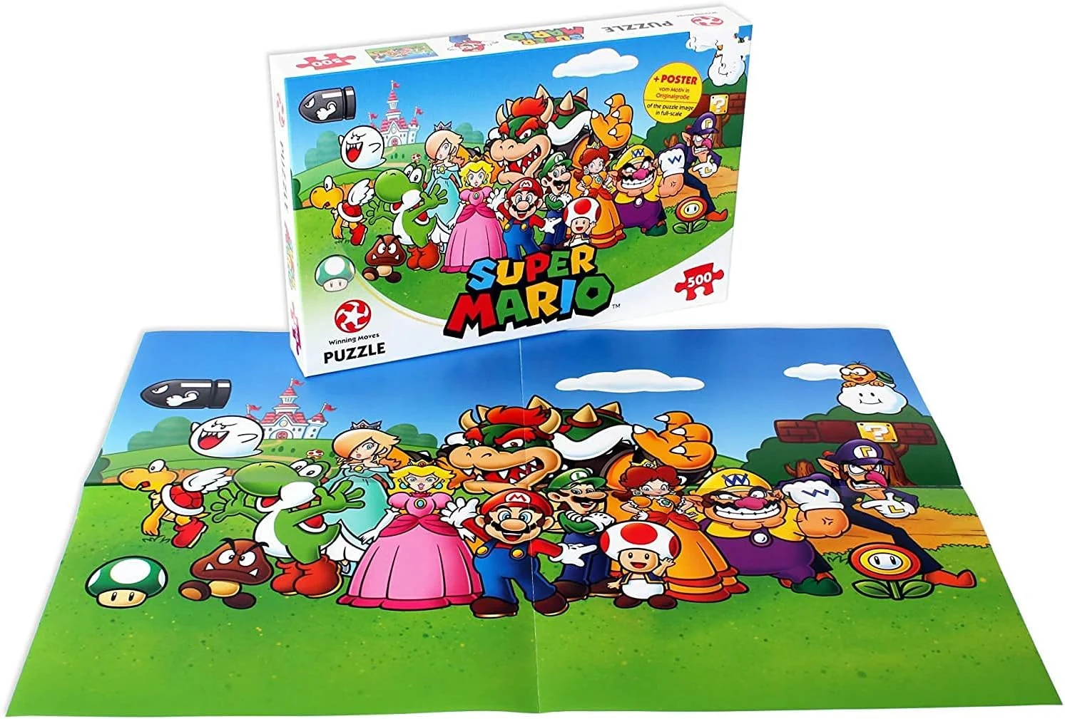 پازل 500 تکه سوپر ماریو و دوستان برند Winning Moves، ماریو، لوئیجی، یوشی، Bowser و Toad را کنار هم بچینید، هدیه و اسباب بازی برای سنین 10 سال به بالا پازل 500 تکه سوپر ماریو و دوستان برند Winning Moves، ماریو، لوئیجی، یوشی، Bowser و Toad را کنار هم بچینید، هدیه و اسباب بازی برای سنین 10 سال به بالا