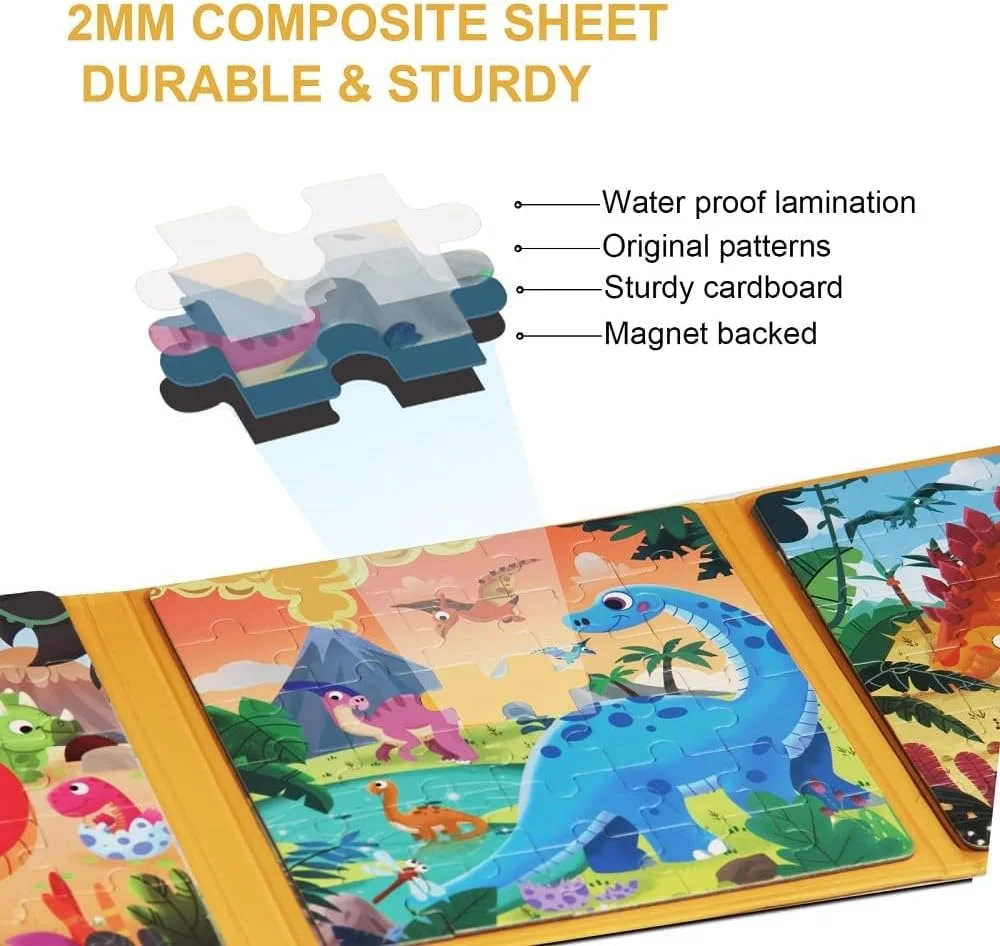 پازل های مغناطیسی TERRIFI برای کودکان 3 تا 7 سال، اسباب بازی های پازل مسافرتی مغناطیسی با تم دایناسور، 3 سبک اسباب بازی پازل چوبی دایناسور، بازی های مسافرتی و اسباب بازی های مسافرتی، برای پسران و دختران پازل های مغناطیسی TERRIFI برای کودکان 3 تا 7 سال، اسباب بازی های پازل مسافرتی مغناطیسی با تم دایناسور، 3 سبک اسباب بازی پازل چوبی دایناسور، بازی های مسافرتی و اسباب بازی های مسافرتی، برای پسران و دختران
