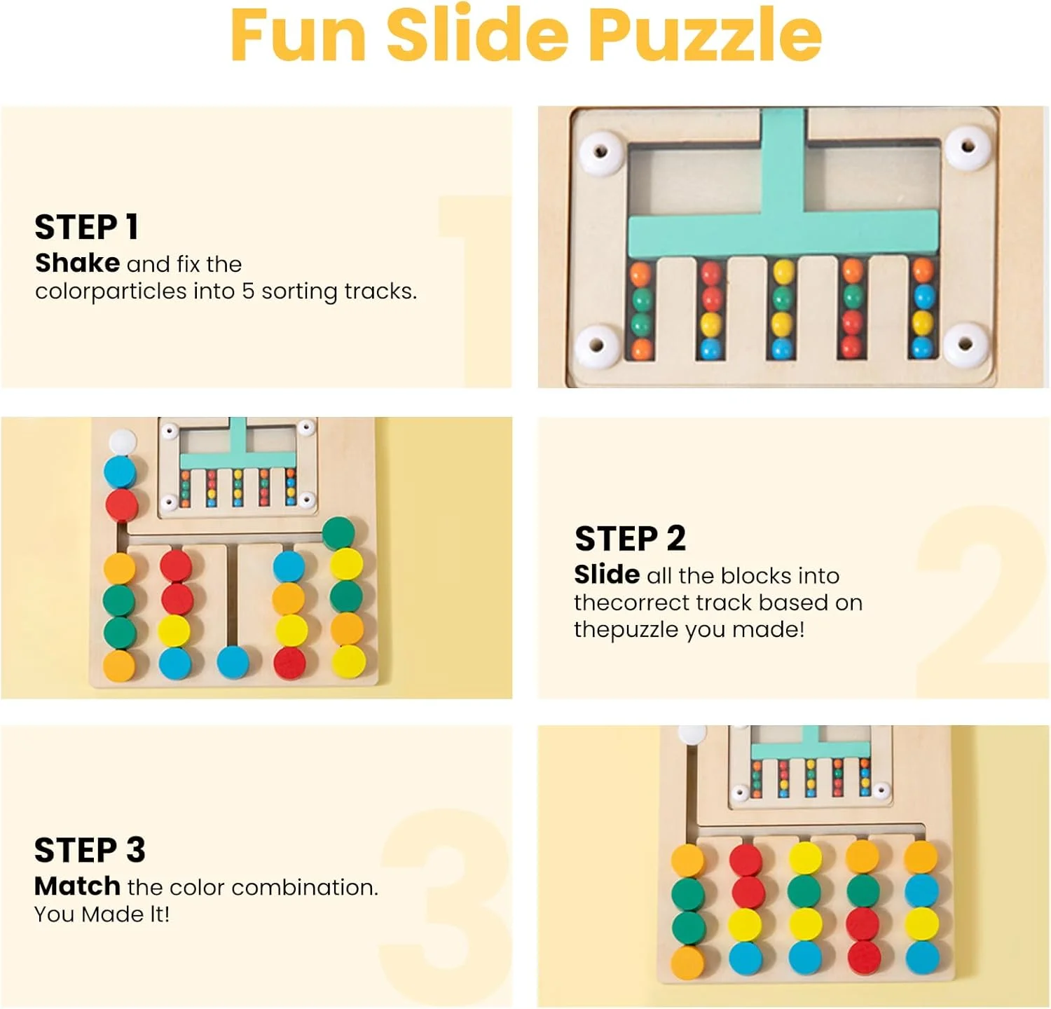 اسباب بازی های مونته سوری TOYBY برای کودکان 3+ سال، پازل تطبیق رنگ چوبی، بازی فکری منطقی، اسباب بازی های آموزشی پیش دبستانی برای کودکان پسر و دختر 3 4 5 6 7 ساله