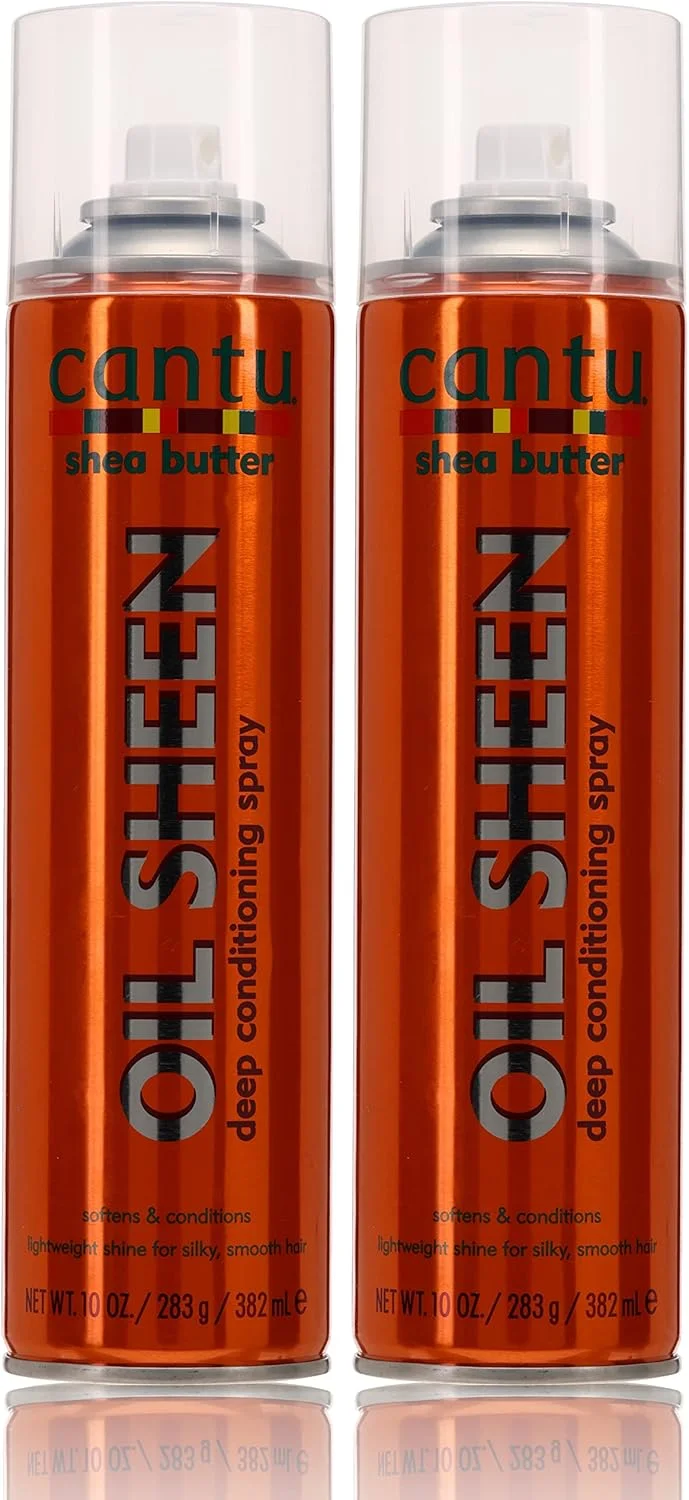 اسپری روغن شی باتر براق کننده و نرم کننده عمیق مو Cantu، 295 میلی لیتر (بسته 2 عددی)