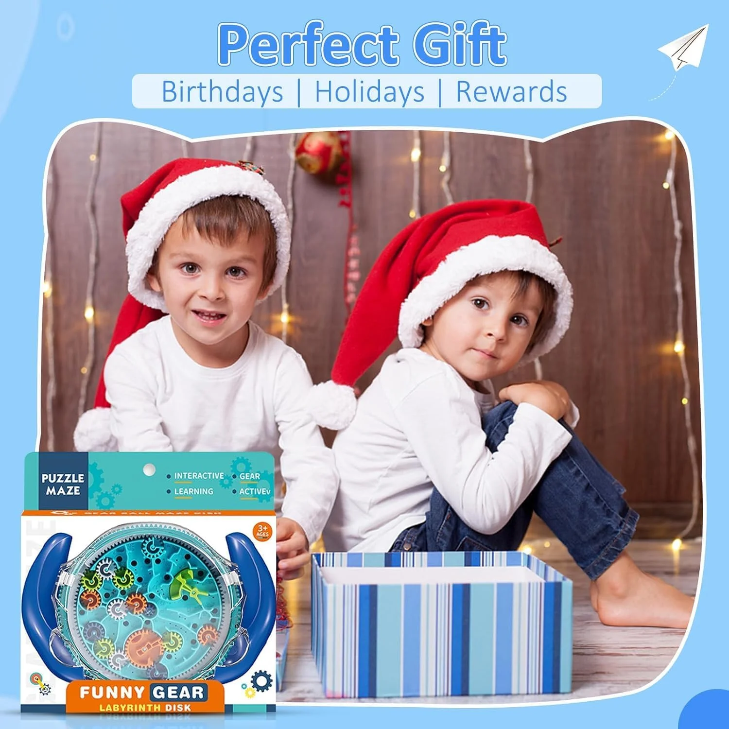 بازی های فکری و پازلی برای کودکان، توپ سه بعدی هزارتوی جاذبه برای کودکان 3-8 ساله، بازی پازل فکری هزارتو با کنترل دنده، چالش های مهارت های حرکتی ظریف، اسباب بازی های پازلی هدیه برای کودکان و نوجوانان، بازی های سخت