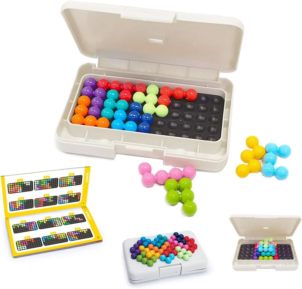 بازی پازل فکری برای کودکان، نوجوانان و بزرگسالان، مناسب برای کودکان 7 سال به بالا، تقویت مهارت های شناختی، دارای جعبه قابل حمل با 120 چالش بازی پازل فکری برای کودکان، نوجوانان و بزرگسالان، مناسب برای کودکان 7 سال به بالا، تقویت مهارت های شناختی، دارای جعبه قابل حمل با 120 چالش