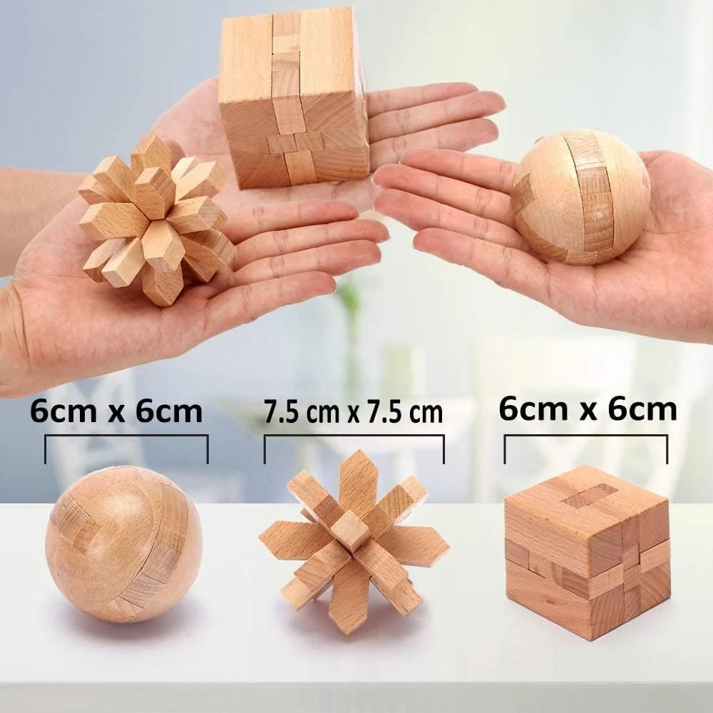 مجموعه پازل فکری 9 تکه چوبی و فلزی برای کودکان و بزرگسالان، 6 تکه پازل فلزی و 3 تکه پازل چوبی، بازی های فکری IQ، سیم پیچ سه بعدی، اسباب بازی فکری هدیه قفل KongMing بلوک چوبی پازل اره منبت کاری اره مویی مجموعه پازل فکری 9 تکه چوبی و فلزی برای کودکان و بزرگسالان، 6 تکه پازل فلزی و 3 تکه پازل چوبی، بازی های فکری IQ، سیم پیچ سه بعدی، اسباب بازی فکری هدیه قفل KongMing بلوک چوبی پازل اره منبت کاری اره مویی