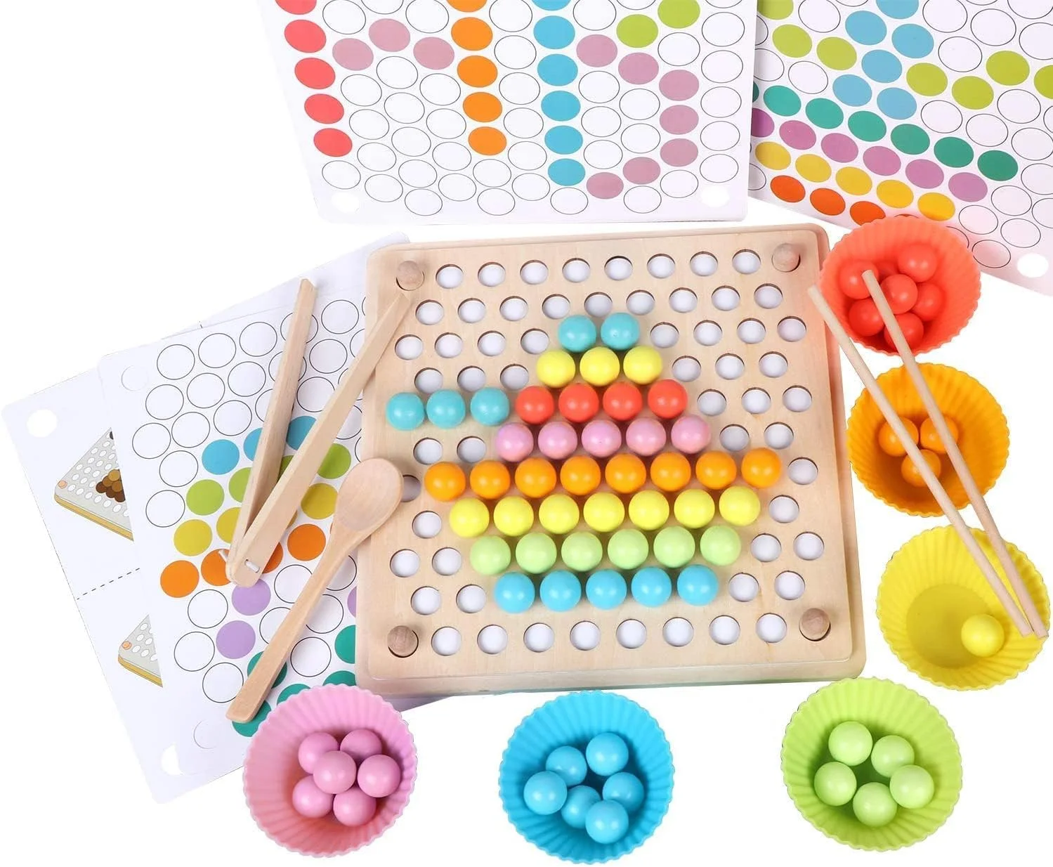 بازی فکری مهره های چوبی Baybee برای کودکان | اسباب بازی های چوبی با مهره های رنگارنگ | بازی های تخته ای مرتب سازی فنجان ها و الگوها | اسباب بازی های آموزشی برای نوزادان | پازل برای کودکان 3+ سال پسران و دختران بازی فکری مهره های چوبی Baybee برای کودکان | اسباب بازی های چوبی با مهره های رنگارنگ | بازی های تخته ای مرتب سازی فنجان ها و الگوها | اسباب بازی های آموزشی برای نوزادان | پازل برای کودکان 3+ سال پسران و دختران