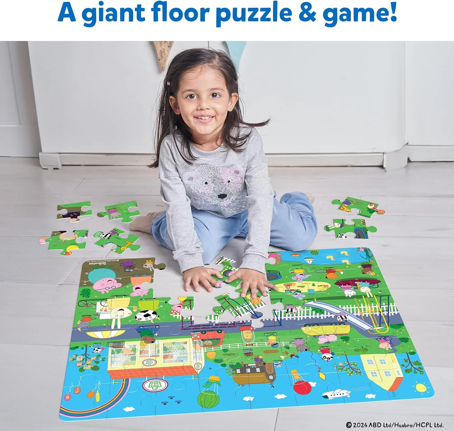 پازل و بازی زمینی Skillmatics Peppa Pig - قطعه و بازی، پازل ارهای و پازل کودک نوپا، اسباب بازی آموزشی، هدیه برای دختران و پسران 3، 4، 5، 6، 7 ساله (48 قطعه، 3 در 2 فوت) پازل و بازی زمینی Skillmatics Peppa Pig - قطعه و بازی، پازل ارهای و پازل کودک نوپا، اسباب بازی آموزشی، هدیه برای دختران و پسران 3، 4، 5، 6، 7 ساله (48 قطعه، 3 در 2 فوت)