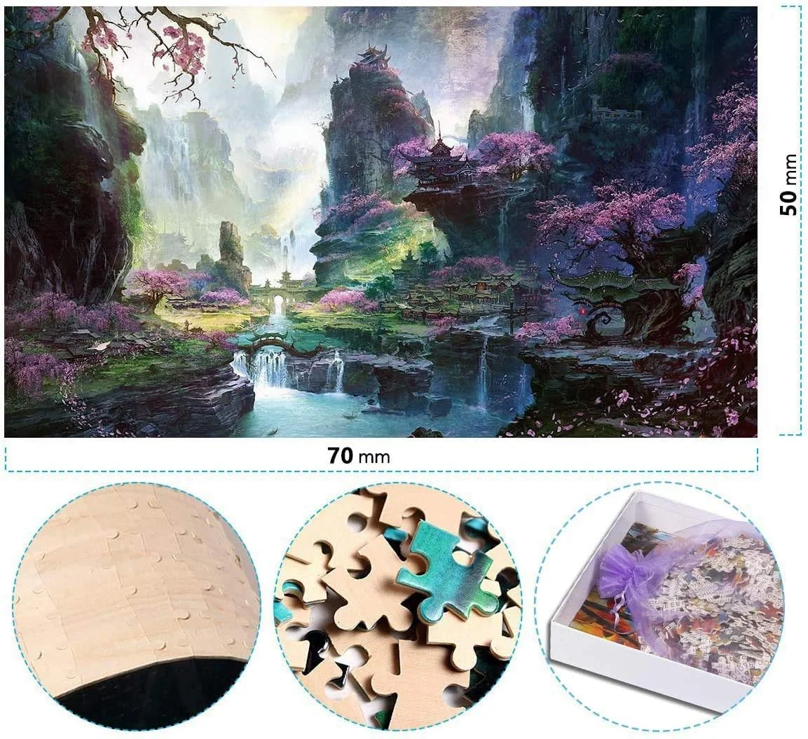 پازل چوبی 1000 تکه Shayee، طرح آبشار و منظره کوهستانی، اسباب بازی پازل بزرگسالان، بازی فکری چالش برانگیز، اسباب بازی پازل چوبی کودکان و بزرگسالان پازل چوبی 1000 تکه Shayee، طرح آبشار و منظره کوهستانی، اسباب بازی پازل بزرگسالان، بازی فکری چالش برانگیز، اسباب بازی پازل چوبی کودکان و بزرگسالان