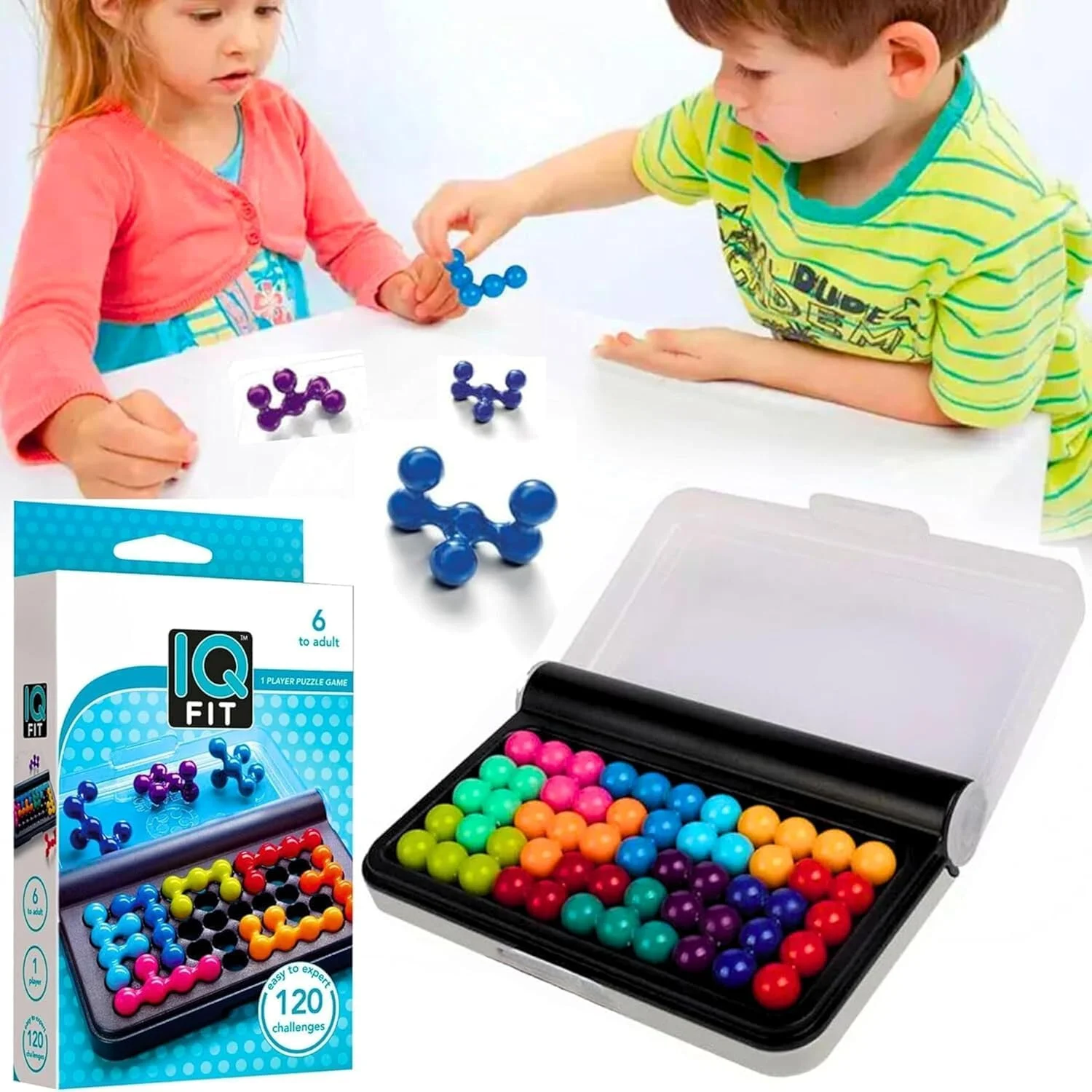 پازل های فکری سه بعدی IQ، بازی های چالش برانگیز، پازل اسباب بازی IQ Fit برای کودکان و بزرگسالان، اسباب بازی ها و بازی های آموزشی، بازی مسافرتی برای تمرین ذهن و سرگرمی