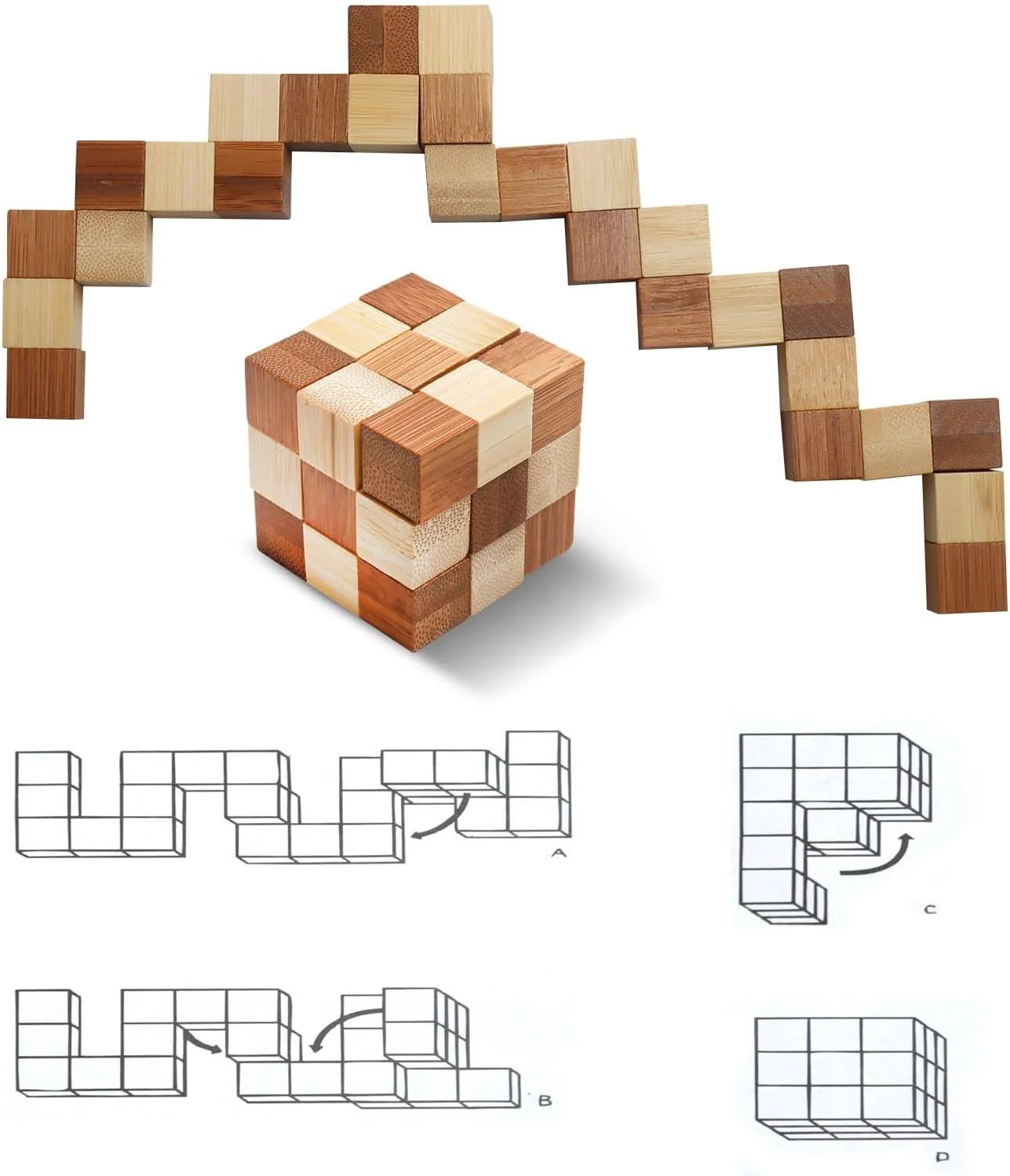 مجموعه 4 عددی پازل چوبی ریچ باکسر، اسباب بازی فکری - پازل های سه بعدی برای نوجوانان و بزرگسالان - پازل منطقی چوبی، مکعب مار، مکعب جادویی، توپ جادویی، اسباب بازی فکری برای تقویت هوش، جدا سازی و سرهم بندی مجموعه 4 عددی پازل چوبی ریچ باکسر، اسباب بازی فکری - پازل های سه بعدی برای نوجوانان و بزرگسالان - پازل منطقی چوبی، مکعب مار، مکعب جادویی، توپ جادویی، اسباب بازی فکری برای تقویت هوش، جدا سازی و سرهم بندی