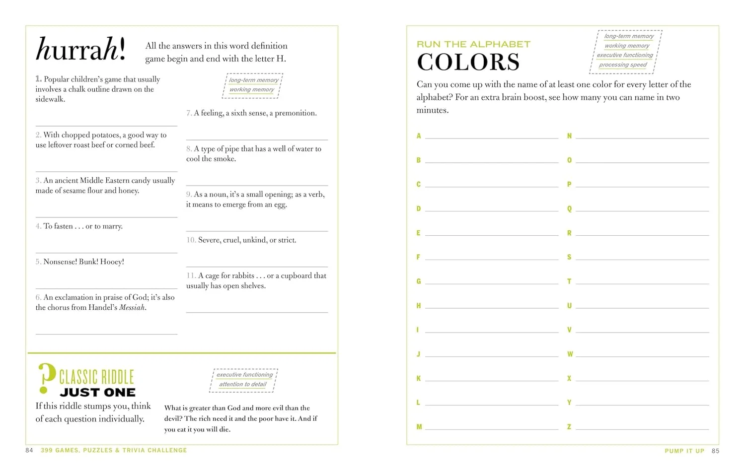 ۳۹۹ بازی، پازل و چالش های اطلاعات عمومی که به طور ویژه برای جوان نگه داشتن مغز شما طراحی شده اند ۳۹۹ بازی، پازل و چالش های اطلاعات عمومی که به طور ویژه برای جوان نگه داشتن مغز شما طراحی شده اند