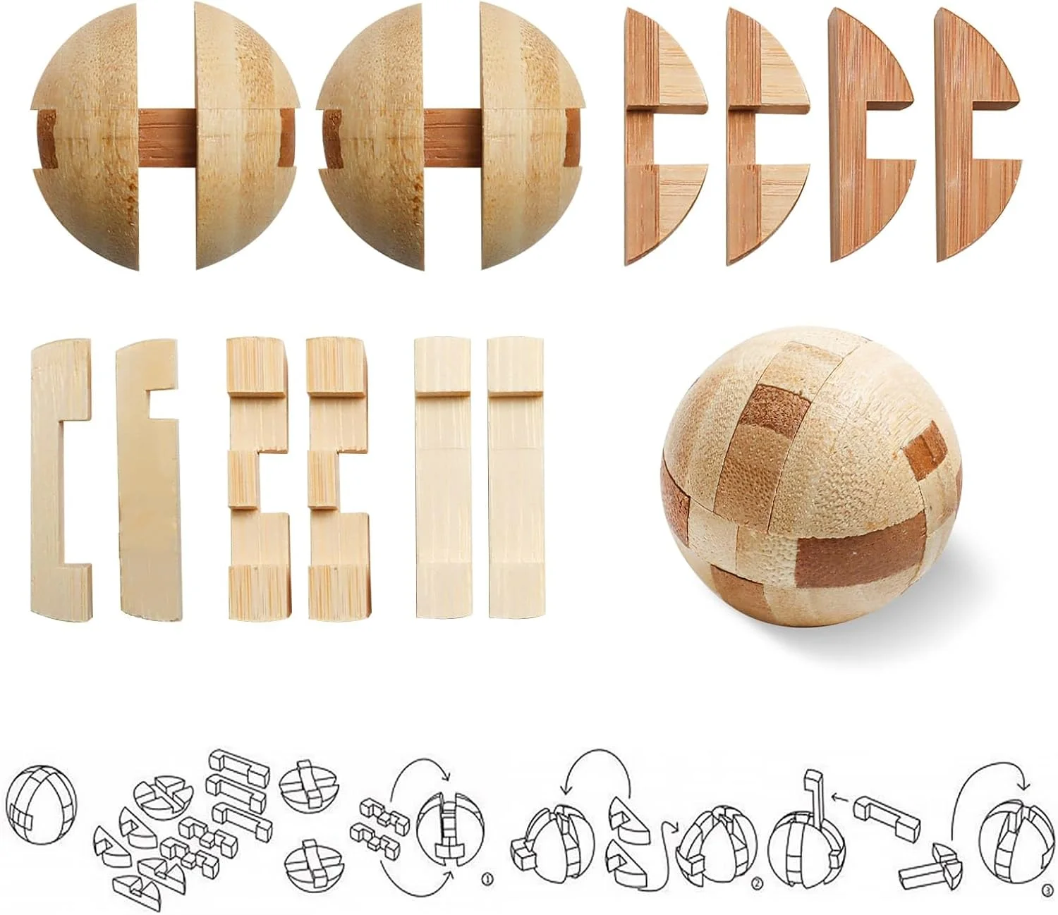 مجموعه 4 عددی پازل چوبی ریچ باکسر، اسباب بازی فکری - پازل های سه بعدی برای نوجوانان و بزرگسالان - پازل منطقی چوبی، مکعب مار، مکعب جادویی، توپ جادویی، اسباب بازی فکری برای تقویت هوش، جدا سازی و سرهم بندی مجموعه 4 عددی پازل چوبی ریچ باکسر، اسباب بازی فکری - پازل های سه بعدی برای نوجوانان و بزرگسالان - پازل منطقی چوبی، مکعب مار، مکعب جادویی، توپ جادویی، اسباب بازی فکری برای تقویت هوش، جدا سازی و سرهم بندی