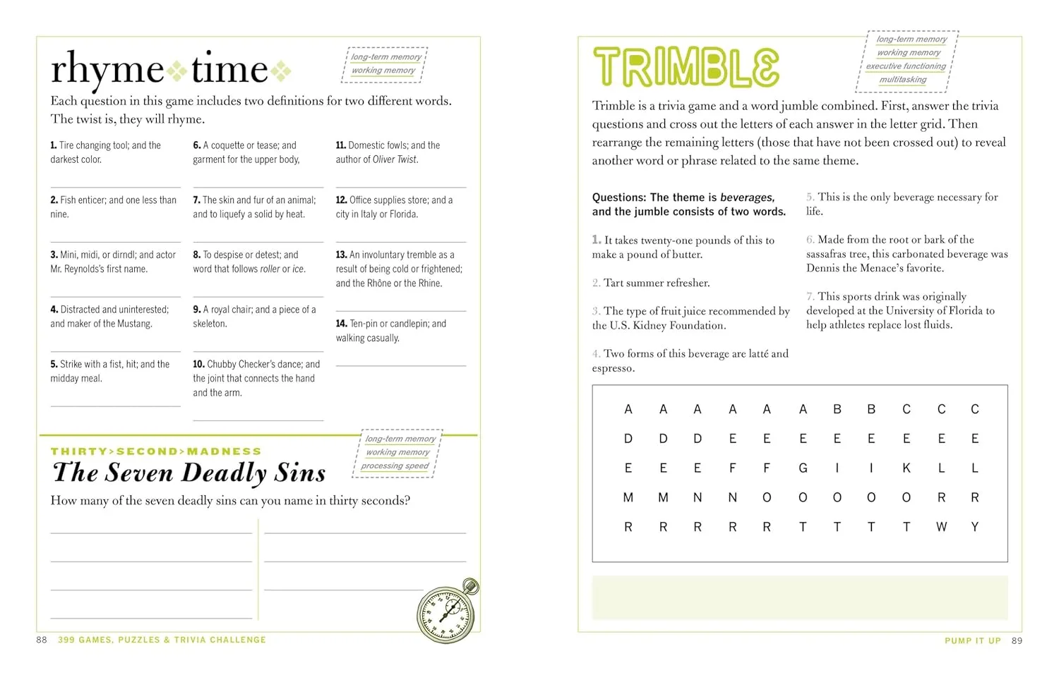 ۳۹۹ بازی، پازل و چالش های اطلاعات عمومی که به طور ویژه برای جوان نگه داشتن مغز شما طراحی شده اند ۳۹۹ بازی، پازل و چالش های اطلاعات عمومی که به طور ویژه برای جوان نگه داشتن مغز شما طراحی شده اند