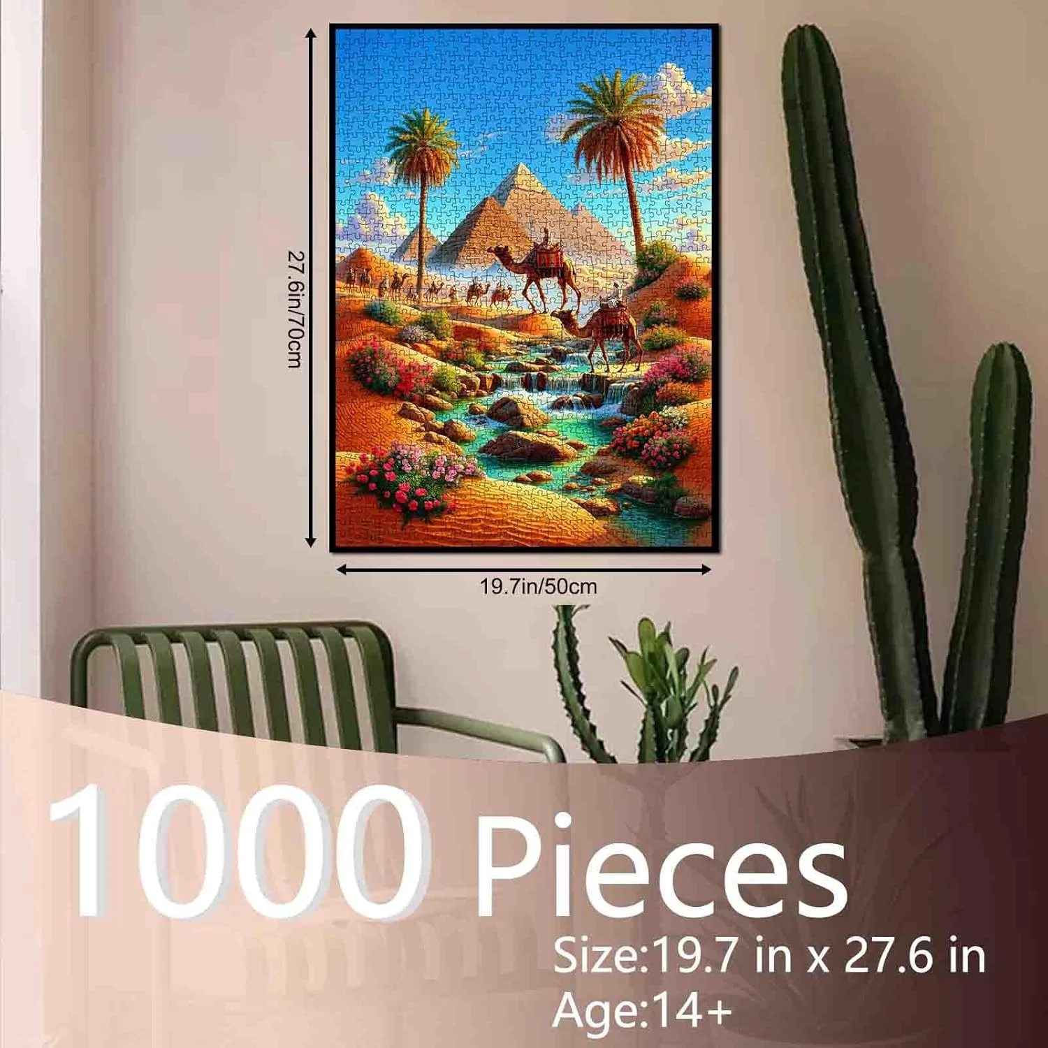 پازل 1000 تکه بزرگسالان تمدن مصر باستان، پازل فانتزی صحرای شتر اهرام، 1000 تکه پازل برای شب بازی، دکور دیوار، کاردستی DIY، پازل 70x50 سانتی متر پازل 1000 تکه بزرگسالان تمدن مصر باستان، پازل فانتزی صحرای شتر اهرام، 1000 تکه پازل برای شب بازی، دکور دیوار، کاردستی DIY، پازل 70x50 سانتی متر