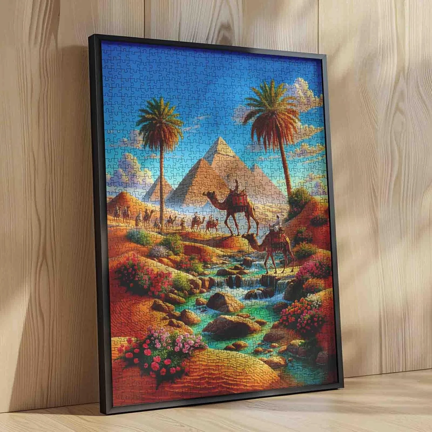 پازل 1000 تکه بزرگسالان تمدن مصر باستان، پازل فانتزی صحرای شتر اهرام، 1000 تکه پازل برای شب بازی، دکور دیوار، کاردستی DIY، پازل 70x50 سانتی متر پازل 1000 تکه بزرگسالان تمدن مصر باستان، پازل فانتزی صحرای شتر اهرام، 1000 تکه پازل برای شب بازی، دکور دیوار، کاردستی DIY، پازل 70x50 سانتی متر