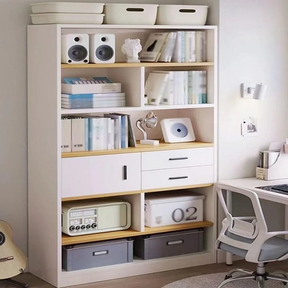 کتابخانه چوبی چند منظوره چند طبقه Kutis با قفسه نمایشگر بزرگ، کشوها و قفسه ایستاده عمودی - قفسه کتاب همه کاره برای دفتر کار خانگی و اتاق نشیمن 102x24x181 سانتی متر. کتابخانه چوبی چند منظوره چند طبقه Kutis با قفسه نمایشگر بزرگ، کشوها و قفسه ایستاده عمودی - قفسه کتاب همه کاره برای دفتر کار خانگی و اتاق نشیمن 102x24x181 سانتی متر.