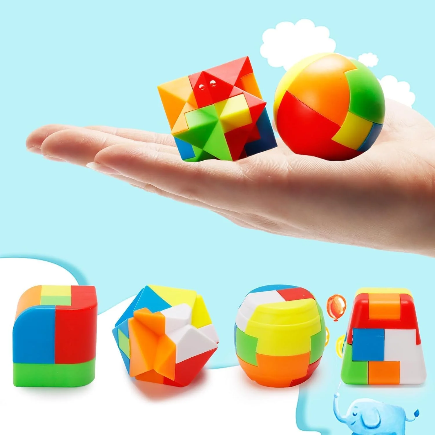 پازل های فکری کره ای نالاکال برای کودکان، پازل های فکری سه بعدی پلاستیکی، پازل های بازی فکری زنجیره ای برای دختران پسر، هدیه مهمانی بازی چالش، تازگی و خلاقیت