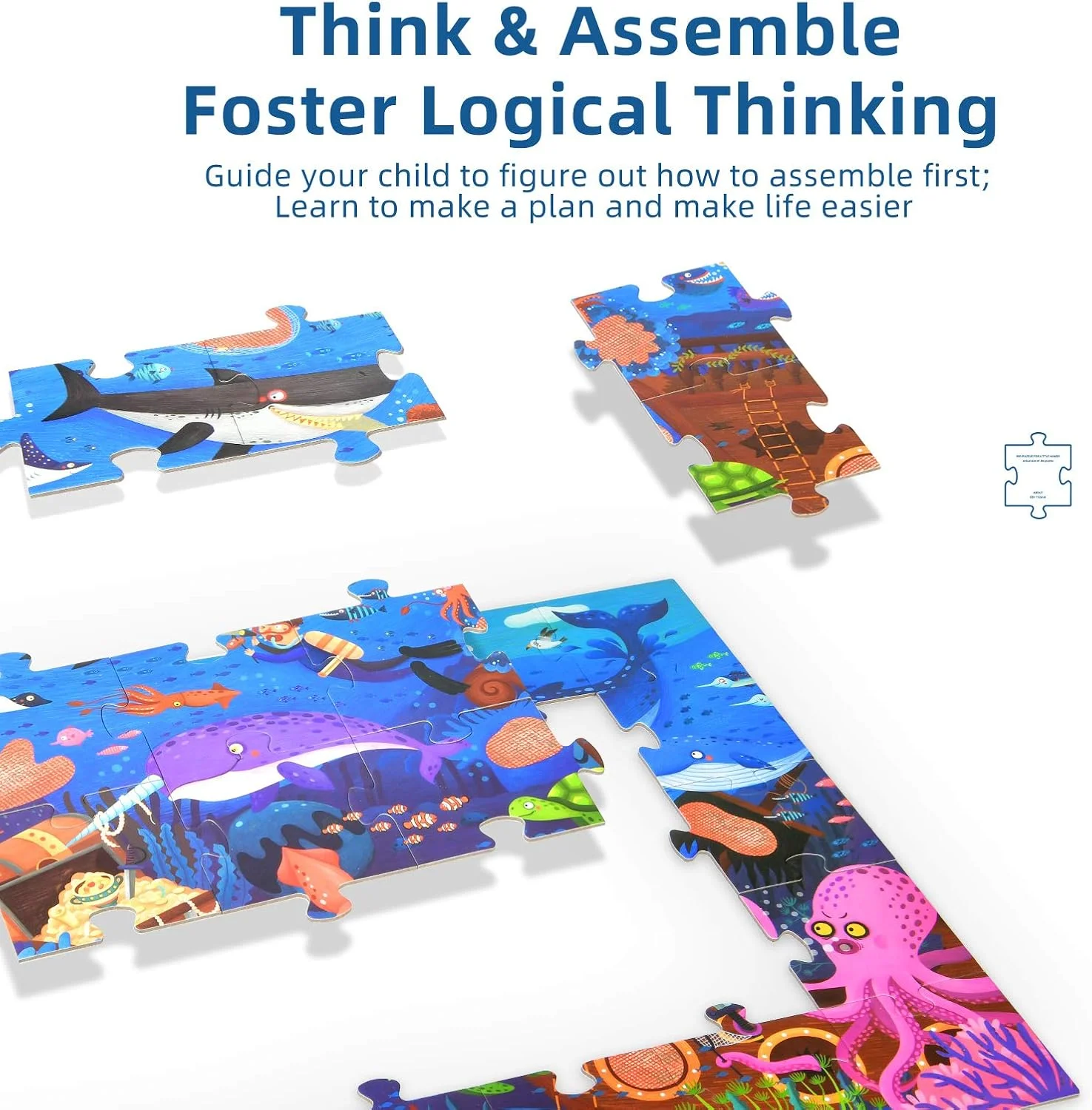 پازل کف اقیانوس مخفی Mideer، 35 قطعه پازل مقوایی ضخیم به همراه یک عینک پازل کف اقیانوس مخفی Mideer، 35 قطعه پازل مقوایی ضخیم به همراه یک عینک