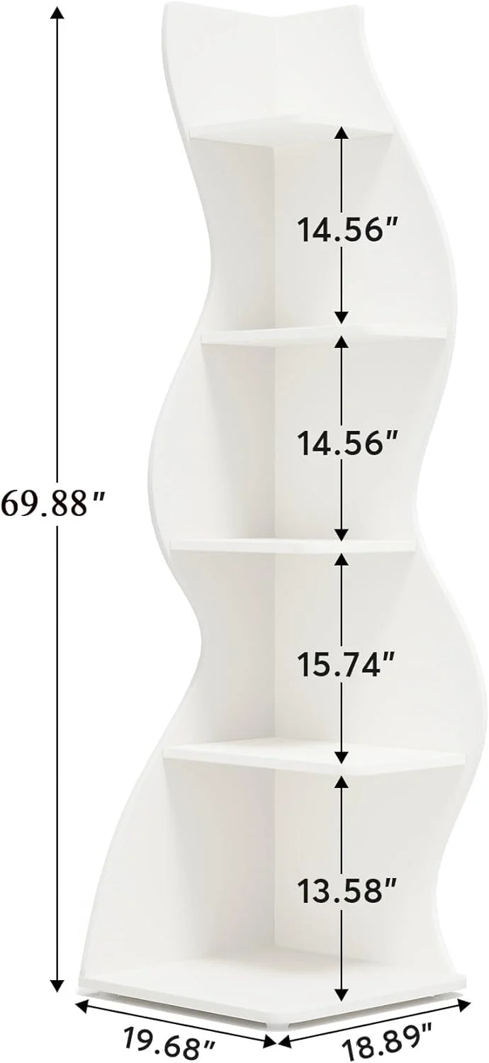 قفسه گوشه ای Tribesigns، قفسه کتاب گوشه ای مدرن 5 طبقه، قفسه ذخیره سازی کتاب کوچک گوشه ای شیک، پایه گلدان با شکل منحصر به فرد برای اتاق نشیمن، دفتر کار خانگی (سفید، 1 عدد) قفسه گوشه ای Tribesigns، قفسه کتاب گوشه ای مدرن 5 طبقه، قفسه ذخیره سازی کتاب کوچک گوشه ای شیک، پایه گلدان با شکل منحصر به فرد برای اتاق نشیمن، دفتر کار خانگی (سفید، 1 عدد)