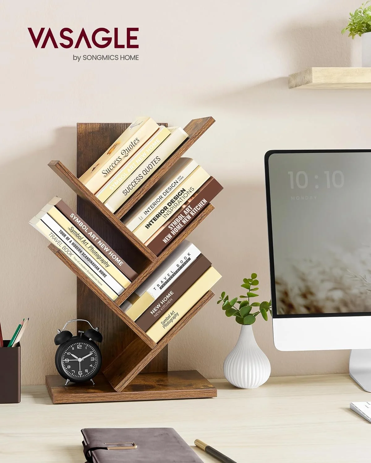 قفسه کتاب درختی VASAGLE، کتابخانه 5 طبقه، قفسه کتاب کوچک، قفسه گوشه ای صرفه جویی در فضا، درخت کتاب، مناسب برای نگهداری کتاب، سی دی، بازی، برای اتاق خواب، اتاق نشیمن، دفتر کار خانگی، قهوه ای روستایی ULBC183X01 قفسه کتاب درختی VASAGLE، کتابخانه 5 طبقه، قفسه کتاب کوچک، قفسه گوشه ای صرفه جویی در فضا، درخت کتاب، مناسب برای نگهداری کتاب، سی دی، بازی، برای اتاق خواب، اتاق نشیمن، دفتر کار خانگی، قهوه ای روستایی ULBC183X01