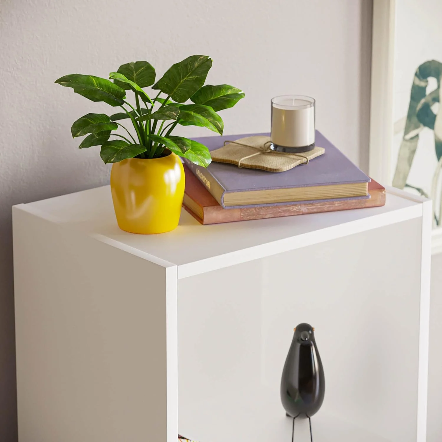 کتابخانه مکعبی 5 طبقه آکسفورد Vida Designs، قفسه بندی چوبی سفید، واحد ذخیره سازی نمایش مبلمان اتاق نشیمن اداری