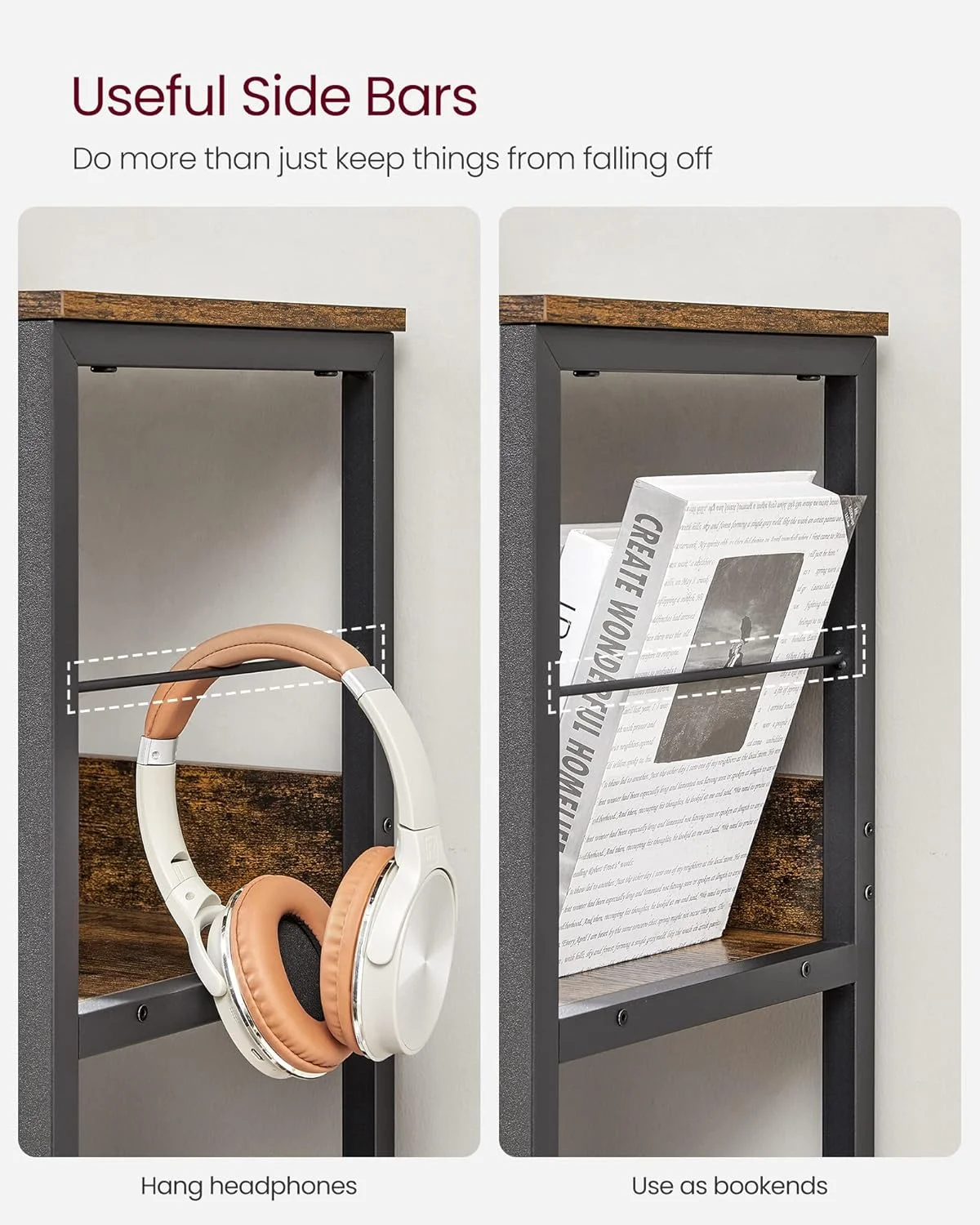 قفسه کتاب VASAGLE، کتابخانه، سازمان دهنده 9 مکعبی، قفسه نمایشگر باز صنعتی، برای اتاق خواب، دفتر کار، اتاق نشیمن، قاب فلزی، قهوه ای روستایی و مشکی ULLS112B01 قفسه کتاب VASAGLE، کتابخانه، سازمان دهنده 9 مکعبی، قفسه نمایشگر باز صنعتی، برای اتاق خواب، دفتر کار، اتاق نشیمن، قاب فلزی، قهوه ای روستایی و مشکی ULLS112B01