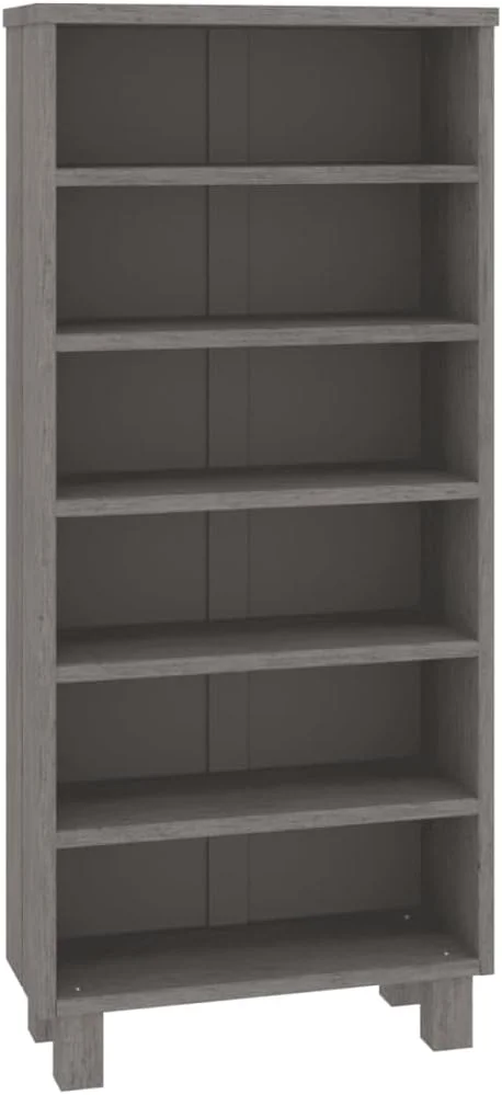 کابینت سی دی ویدا ایکس ال، مناسب منزل و دفتر کار، قفسه نگهداری سی دی و دی وی دی، کتابخانه، واحد ذخیره سازی رسانه ای چوبی، قفسه نمایش، هامار، خاکستری روشن 45x18x100 سانتی متر، چوب کاج جامد