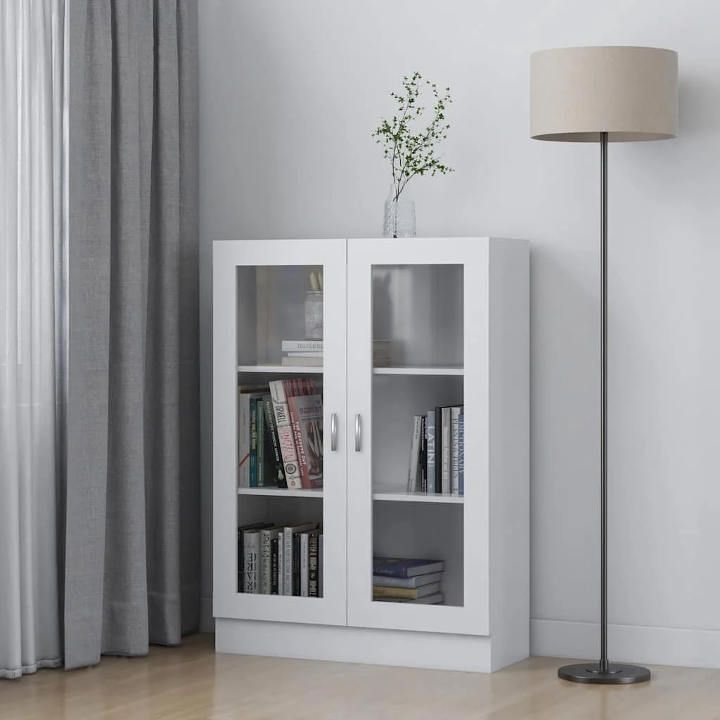 ویترین کابینت vidaXL قفسه کتاب مبلمان قفسه ذخیره سازی کتابخانه فایل اداری بوفه تخته بلند چوب مهندسی شده سفید ویترین کابینت vidaXL قفسه کتاب مبلمان قفسه ذخیره سازی کتابخانه فایل اداری بوفه تخته بلند چوب مهندسی شده سفید