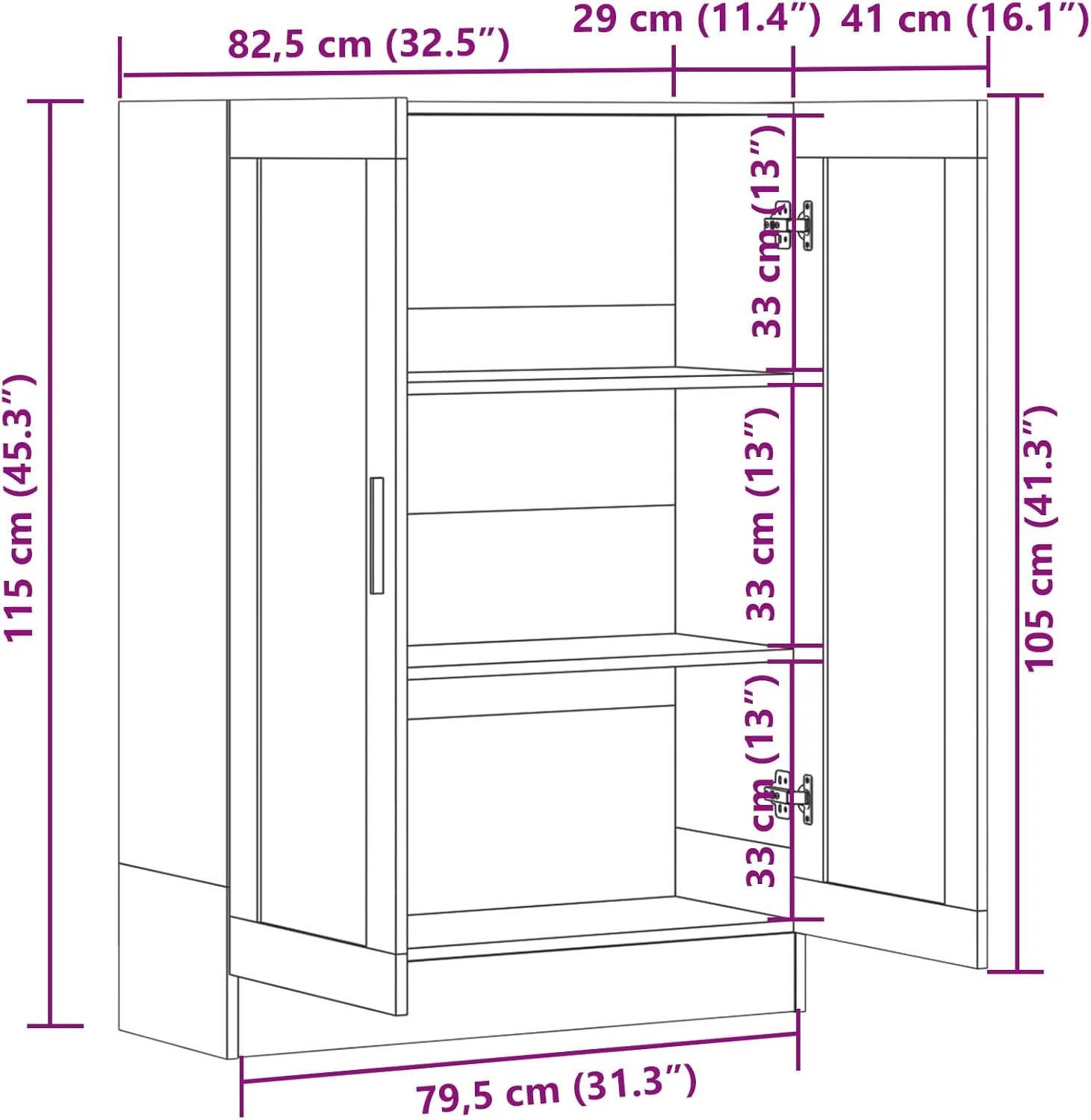 ویترین کابینت vidaXL قفسه کتاب مبلمان قفسه ذخیره سازی کتابخانه فایل اداری بوفه تخته بلند چوب مهندسی شده سفید ویترین کابینت vidaXL قفسه کتاب مبلمان قفسه ذخیره سازی کتابخانه فایل اداری بوفه تخته بلند چوب مهندسی شده سفید