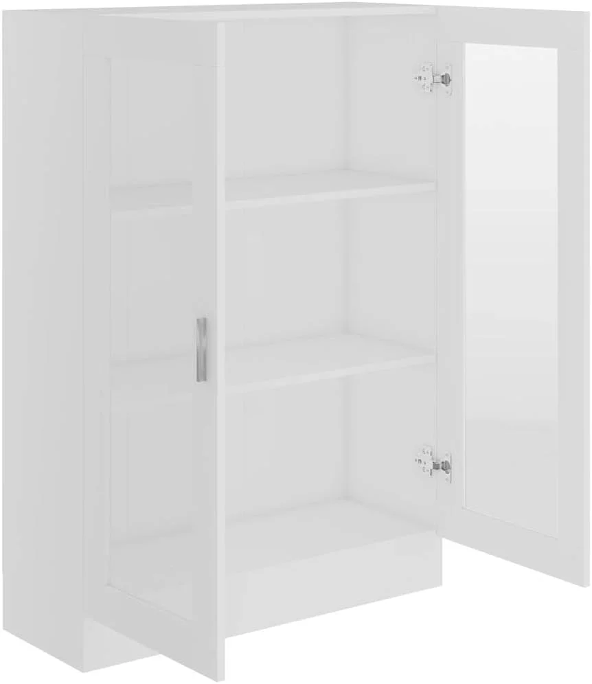 ویترین کابینت vidaXL قفسه کتاب مبلمان قفسه ذخیره سازی کتابخانه فایل اداری بوفه تخته بلند چوب مهندسی شده سفید ویترین کابینت vidaXL قفسه کتاب مبلمان قفسه ذخیره سازی کتابخانه فایل اداری بوفه تخته بلند چوب مهندسی شده سفید
