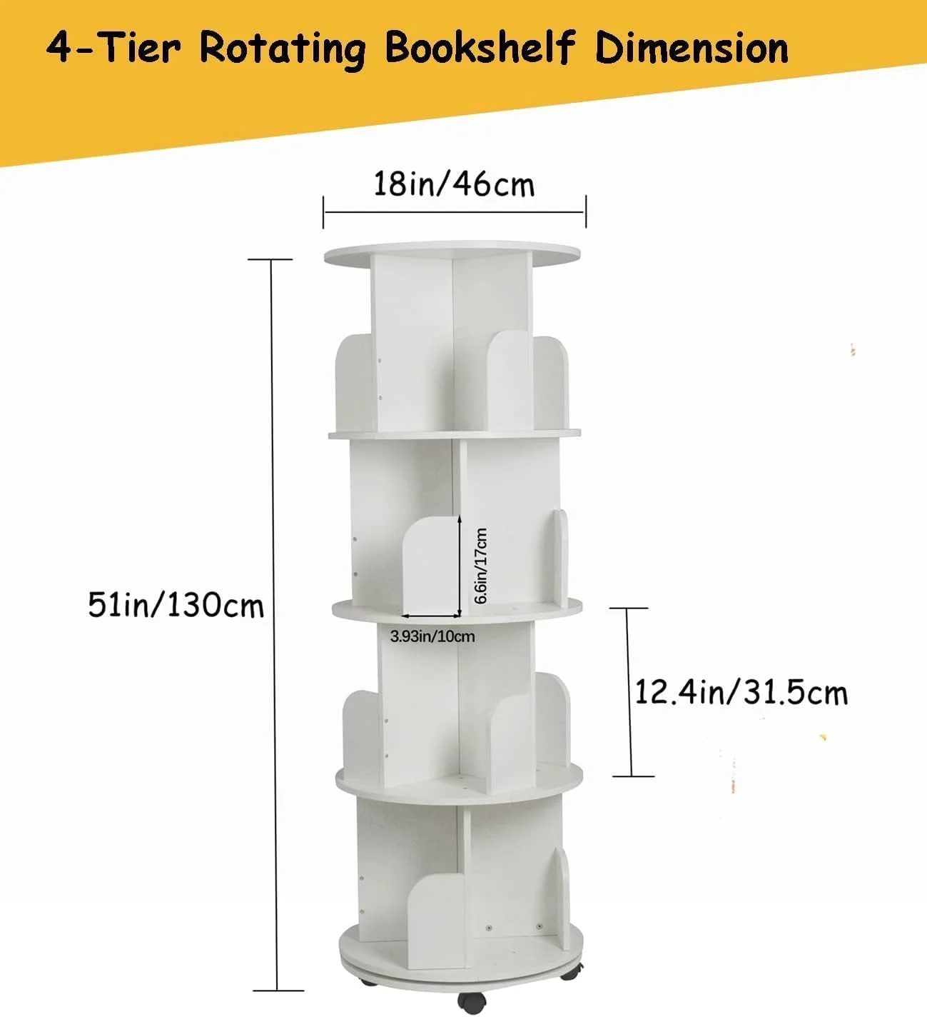 قفسه کتاب گردان 4 طبقه Yeshine، قفسه کتاب 360 درجه با چرخ، قفسه نمایش گوشه ای، قفسه کتاب ایستاده برای اتاق خواب، اتاق نشیمن، مطالعه، دفتر قفسه کتاب گردان 4 طبقه Yeshine، قفسه کتاب 360 درجه با چرخ، قفسه نمایش گوشه ای، قفسه کتاب ایستاده برای اتاق خواب، اتاق نشیمن، مطالعه، دفتر