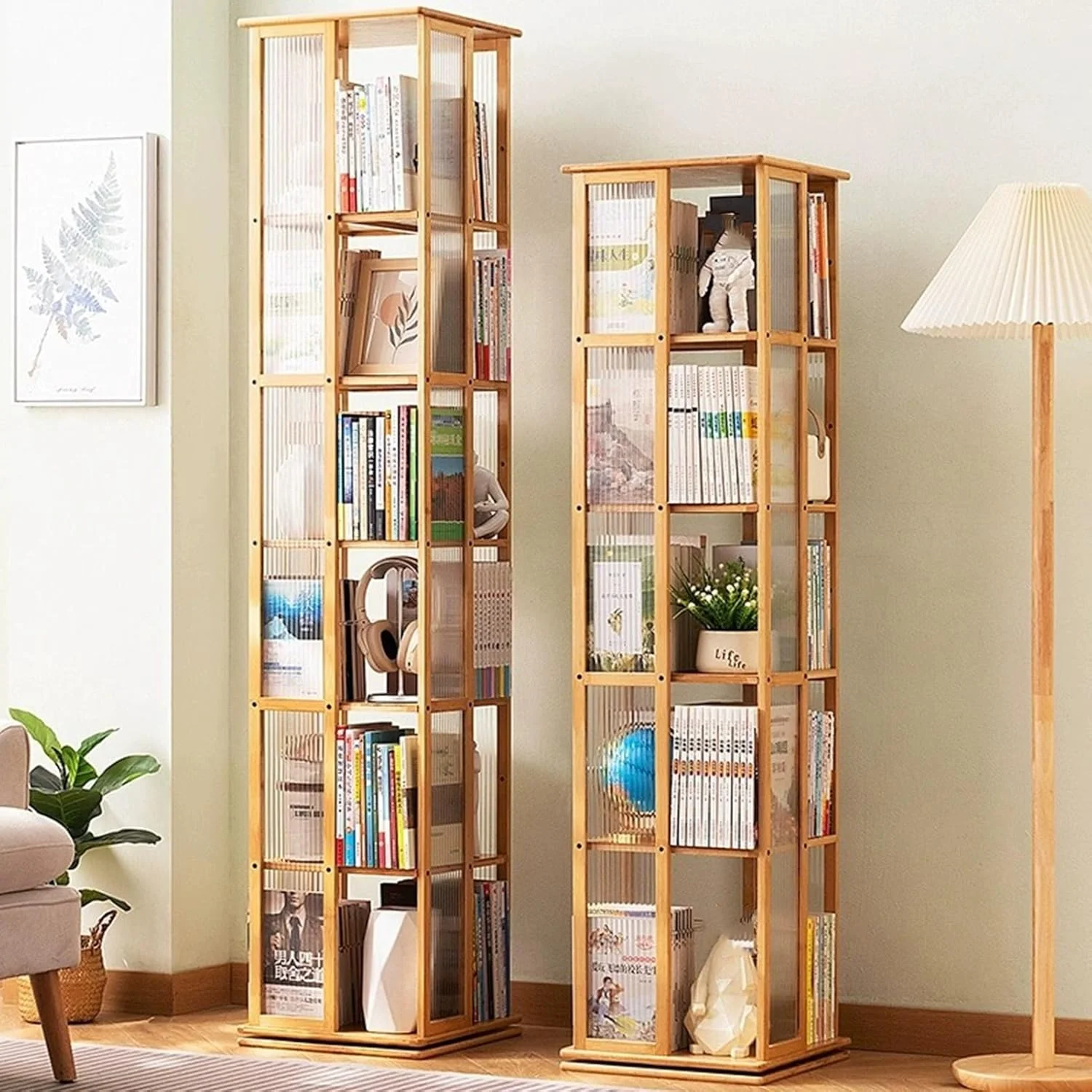 قفسه کتاب چرخشی YVYKFZD، قفسه کتاب گردان 360 درجه، قفسه باریک بامبو، قفسه کتاب ایستاده گوشه ای، برای فضاهای کوچک، خانه/دفتر/مطالعه (چوب، 5 طبقه 37x37x151 سانتی متر) قفسه کتاب چرخشی YVYKFZD، قفسه کتاب گردان 360 درجه، قفسه باریک بامبو، قفسه کتاب ایستاده گوشه ای، برای فضاهای کوچک، خانه/دفتر/مطالعه (چوب، 5 طبقه 37x37x151 سانتی متر)