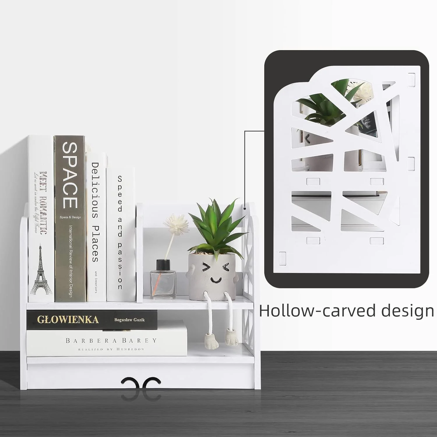 قفسه کتاب کوچک YGYQZ برای نگهداری رومیزی، قفسه های مینی رومیزی زیبا سفید، سازمان دهنده های متنوع برای زنان و کودکان قفسه کتاب کوچک YGYQZ برای نگهداری رومیزی، قفسه های مینی رومیزی زیبا سفید، سازمان دهنده های متنوع برای زنان و کودکان