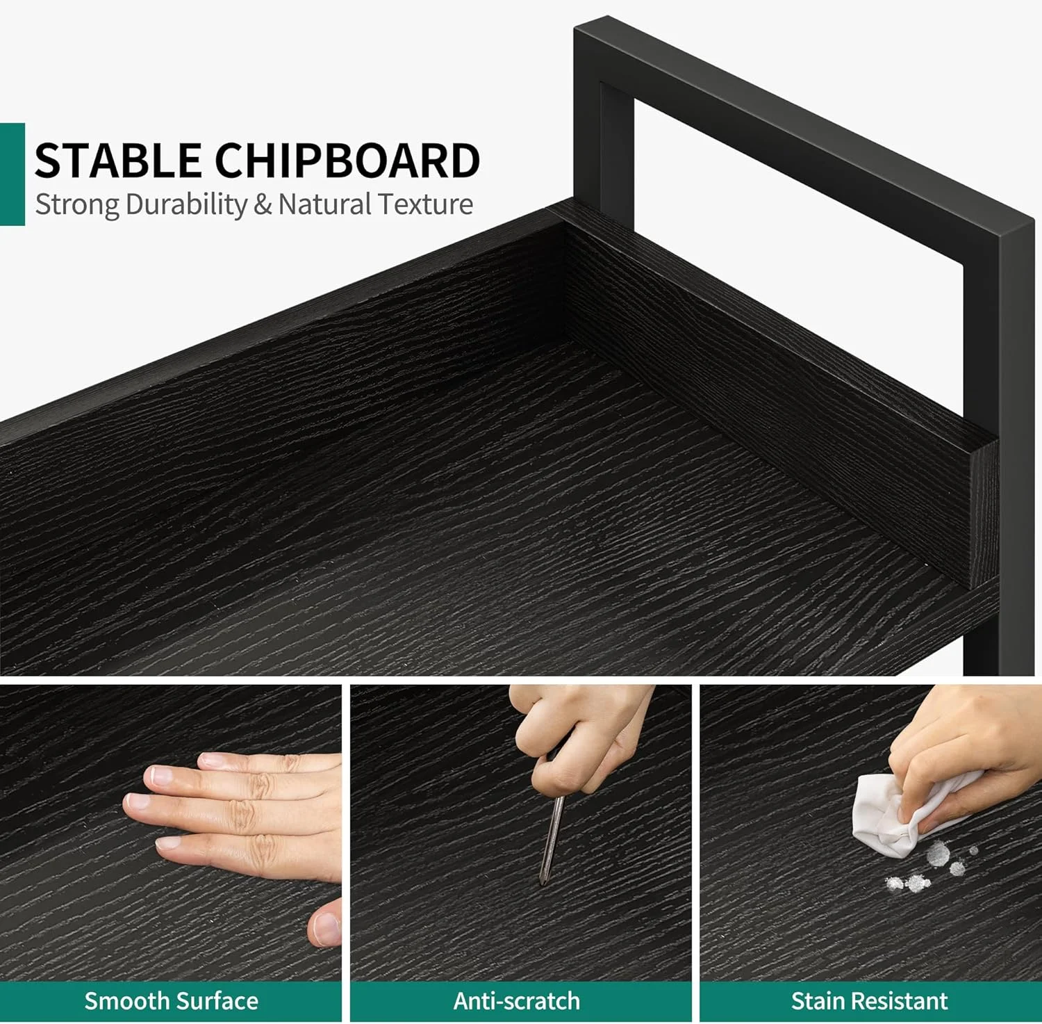 کتابخانه 5 طبقه YITAHOME، قفسه کتاب ایستاده، قفسه چوبی و واحدهای قفسه بندی با قاب فولادی پایدار با 4 قلاب، قفسه ذخیره سازی صنعتی برای اتاق نشیمن، دفتر کار خانگی، قفسه کتاب سیاه کتابخانه 5 طبقه YITAHOME، قفسه کتاب ایستاده، قفسه چوبی و واحدهای قفسه بندی با قاب فولادی پایدار با 4 قلاب، قفسه ذخیره سازی صنعتی برای اتاق نشیمن، دفتر کار خانگی، قفسه کتاب سیاه