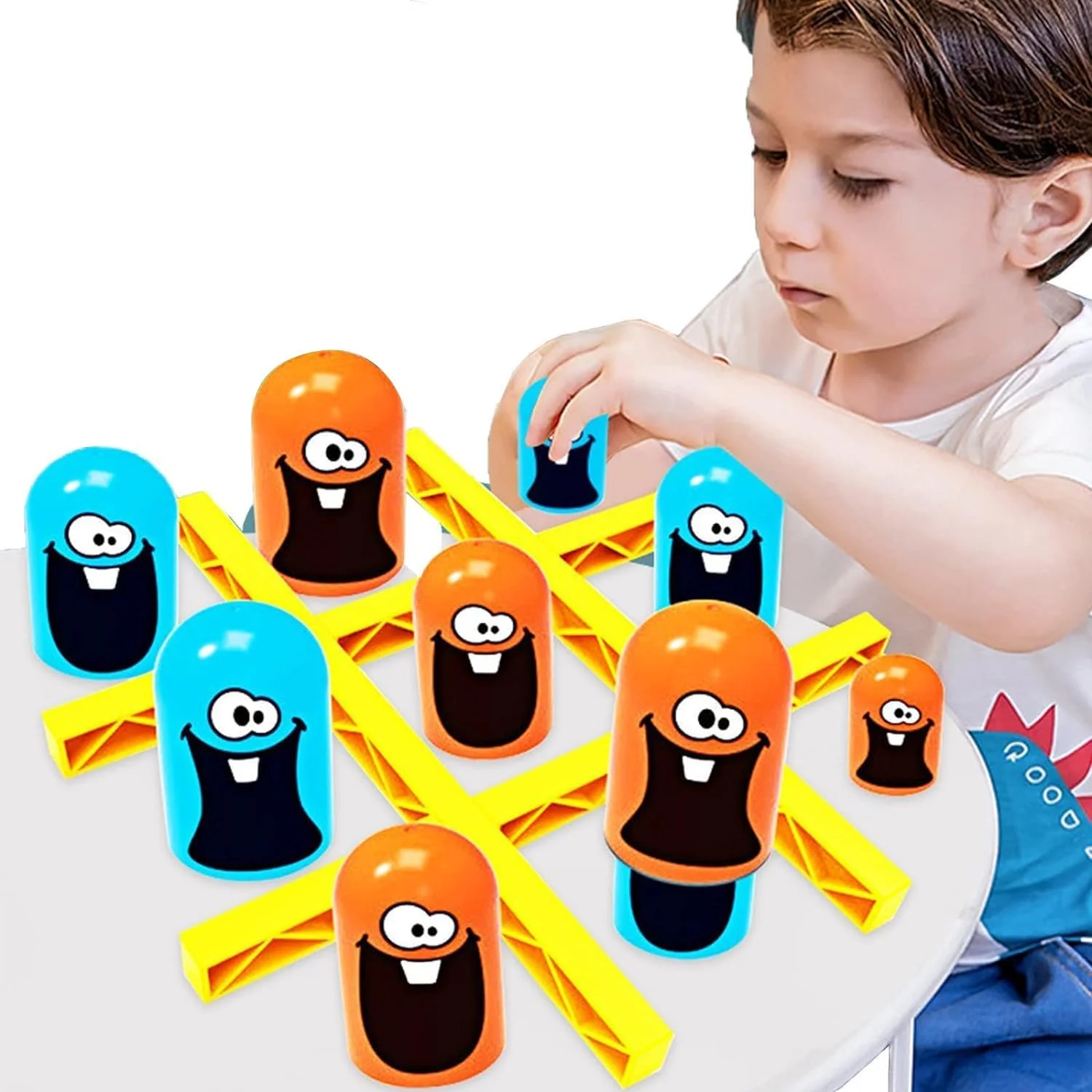 اسباب بازی آموزشی مونته سوری AMERTEER برای کودکان نوپا | بازی تخته ای Gobble | بازی تعاملی تیک تاک تو برای کودکان | پازل STEM سرگرم کننده برای پسران و دختران | هدیه ایده آل برای تولد یا تعطیلات