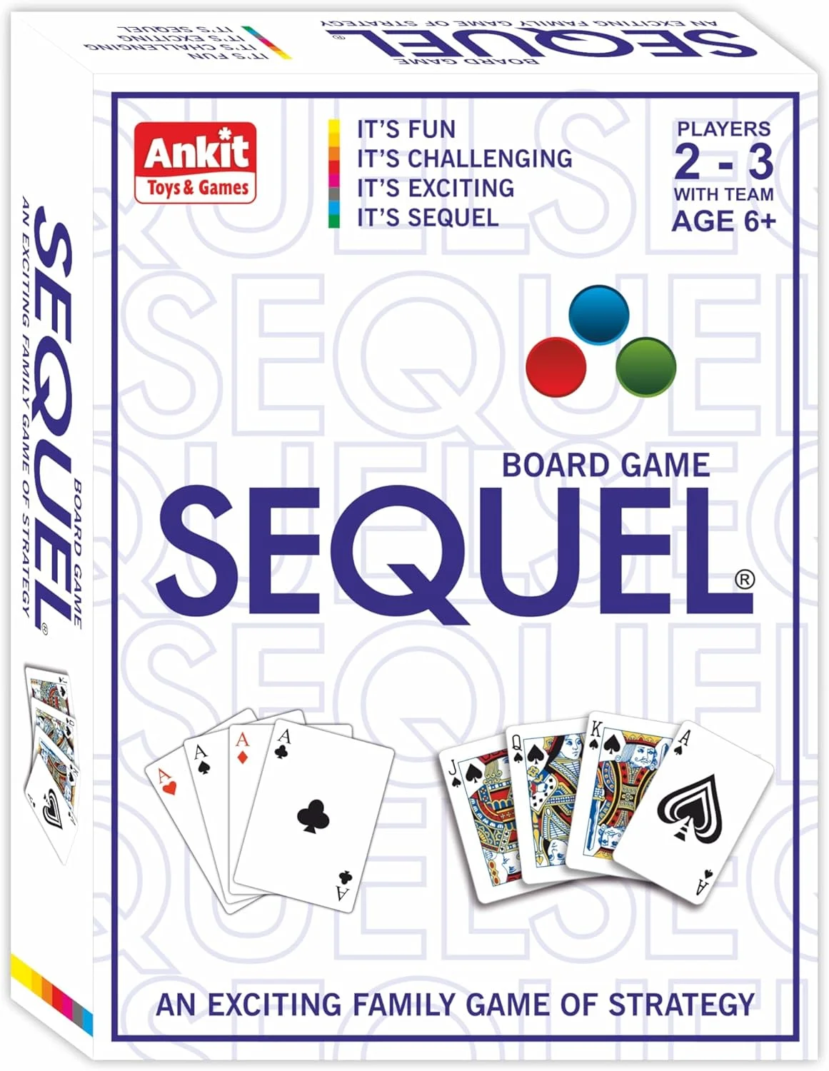 بازی فکری و آموزشی Sequel Junior از Ankit Toys & Games، یک بازی تخته‌ای کلاسیک سرگرم‌کننده، یادگیری تعاملی جذاب، عالی برای شب‌های بازی خانوادگی، بازی اجتماعی برای کودکان و بزرگسالان بالای 6 سال (اندازه صفحه 46*23 سانتی‌متر)